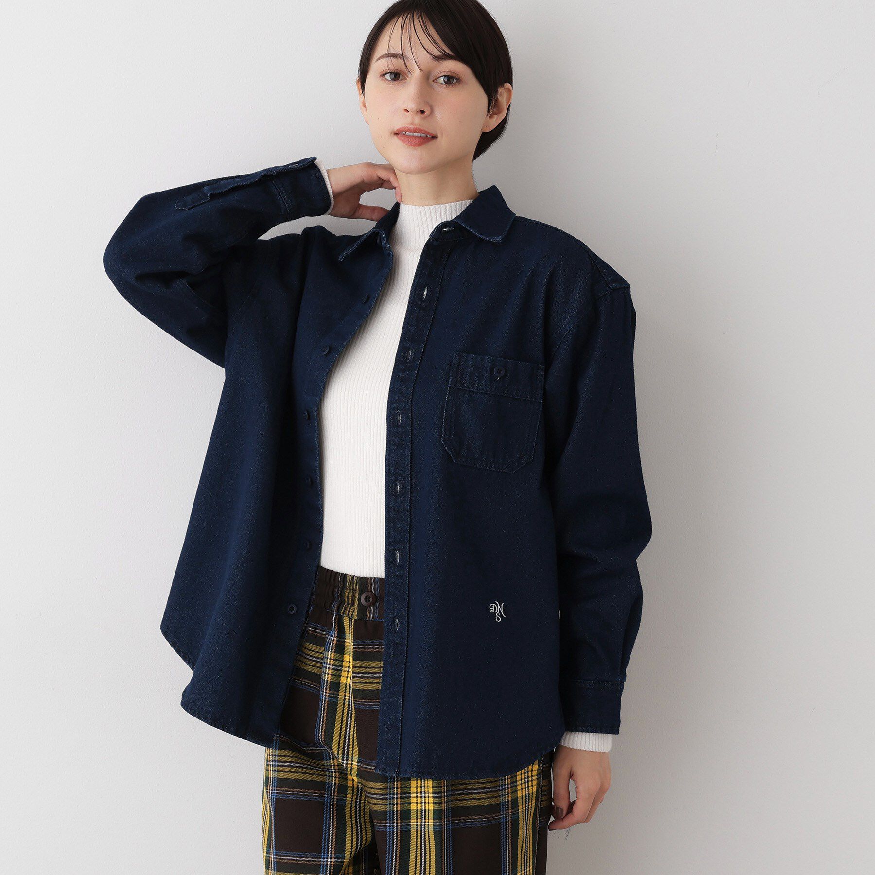 Dessin「【ユニセックス/洗える】10OZコットンデニムシャツ」|シャツ・ブラウス|