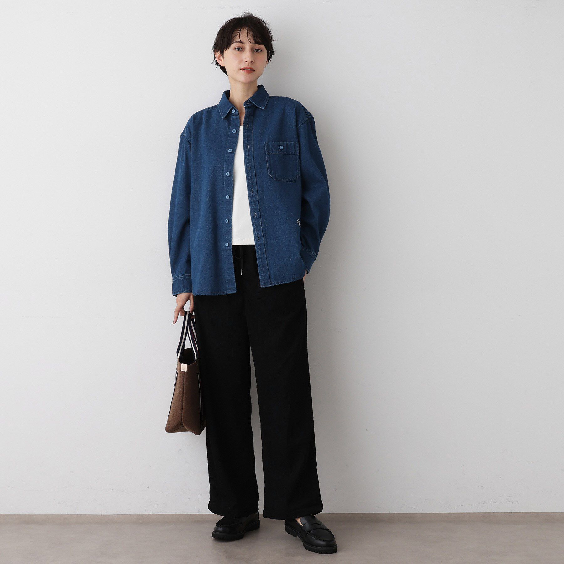 Dessin「【ユニセックス/洗える】10OZコットンデニムシャツ」|シャツ・ブラウス|