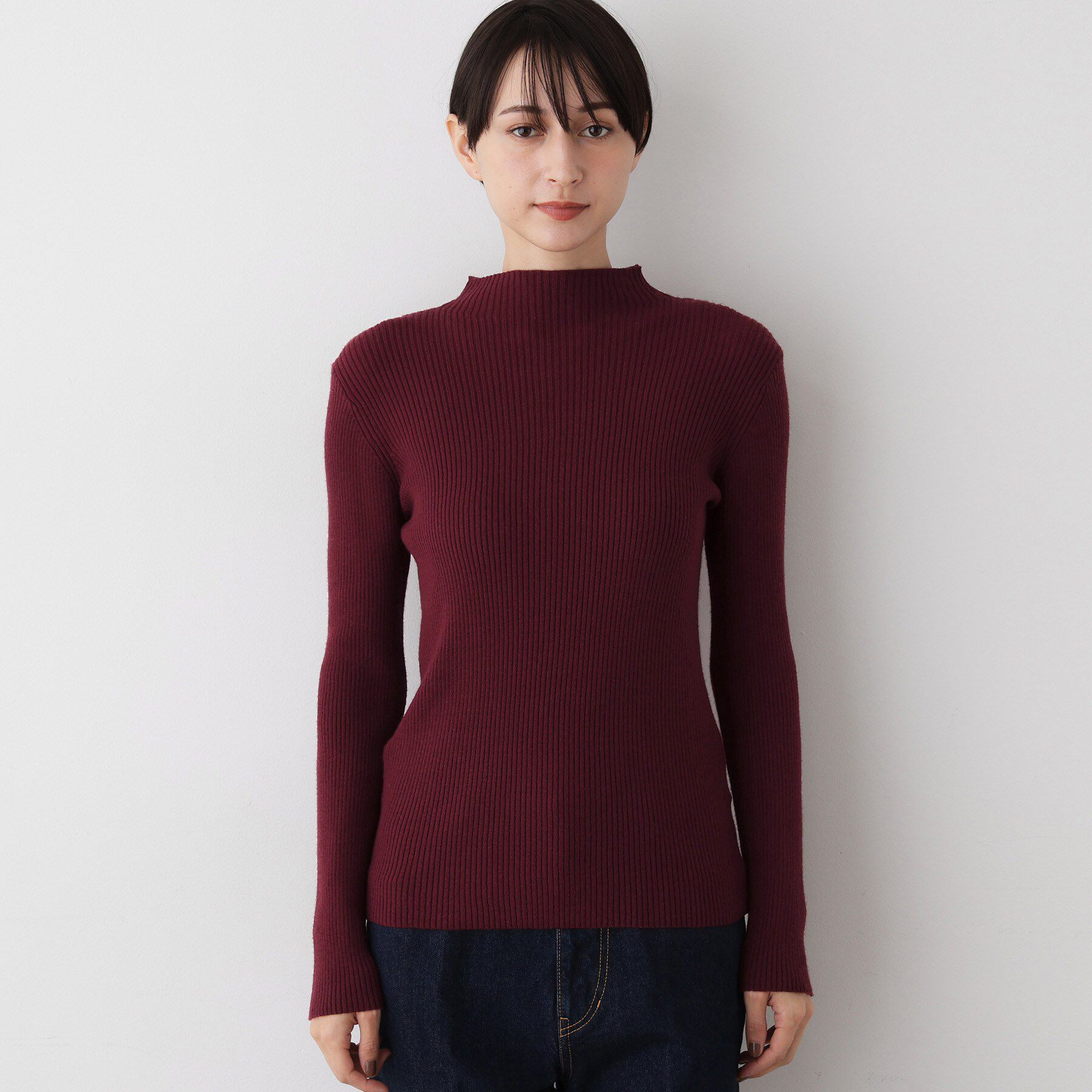 Dessin「【洗える】リブタートルネックニット」|ニット・セーター|