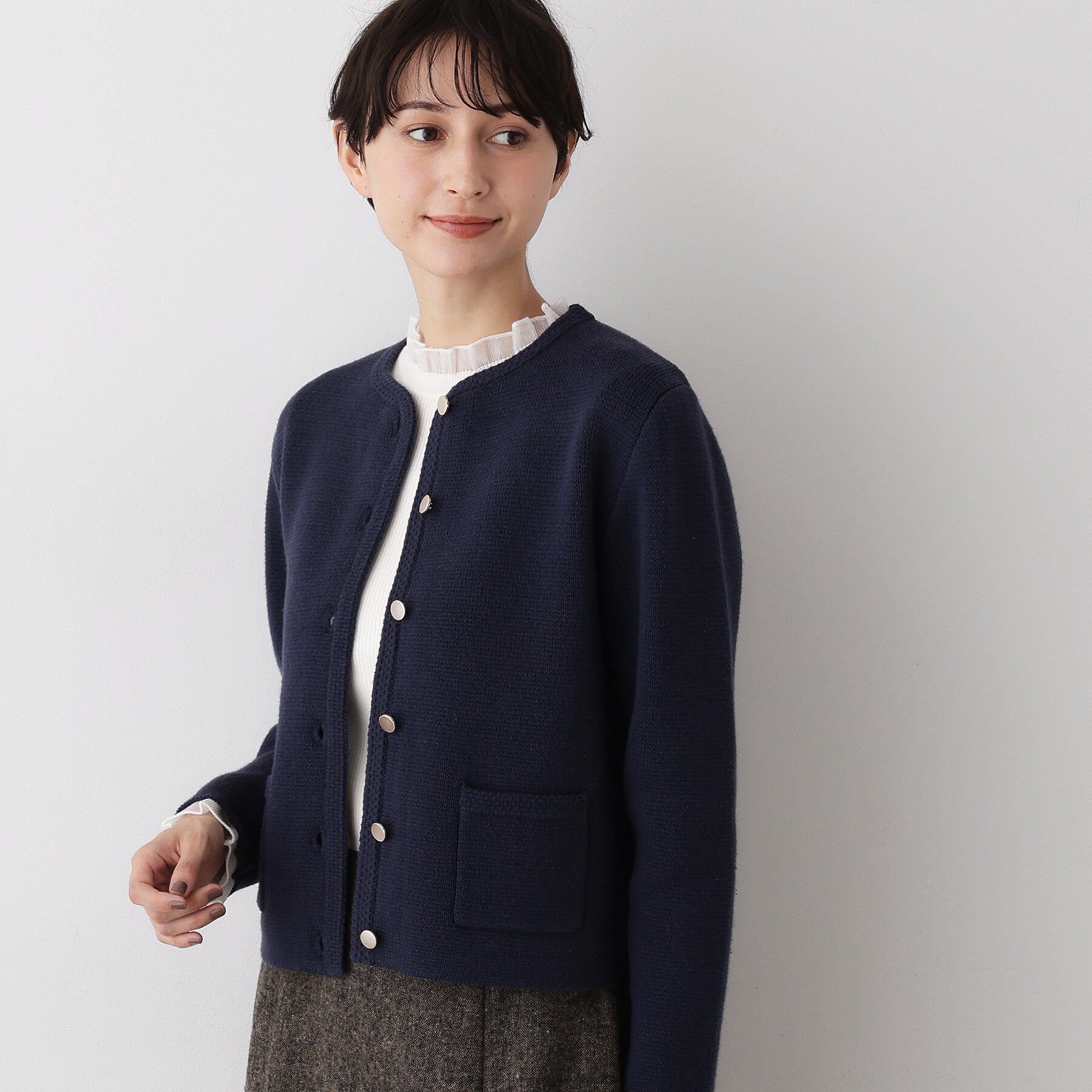 Dessin「【洗える】ジャケット見えカーディガン」|カーディガン|