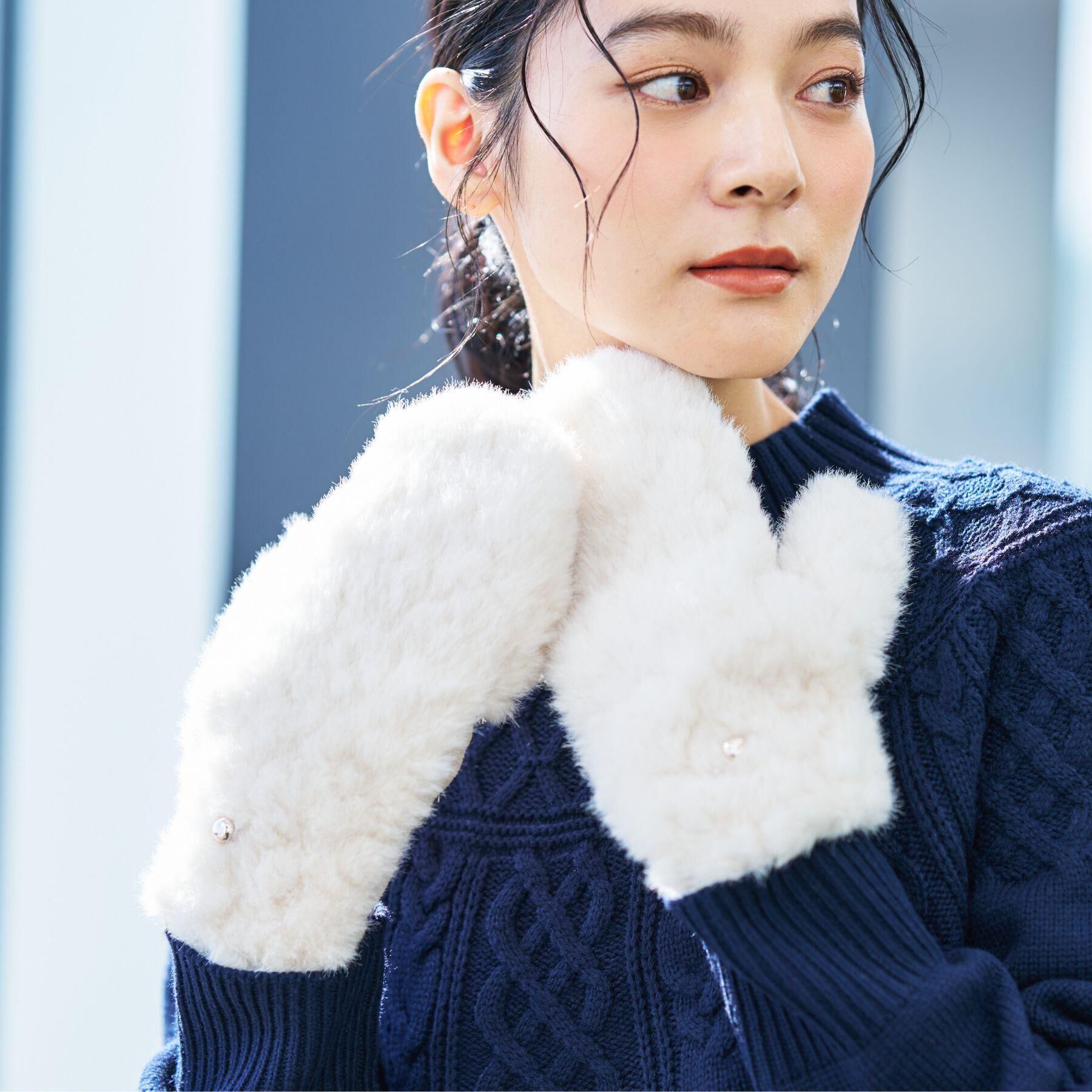 Dessin「フェイクファー ミトン」|手袋|