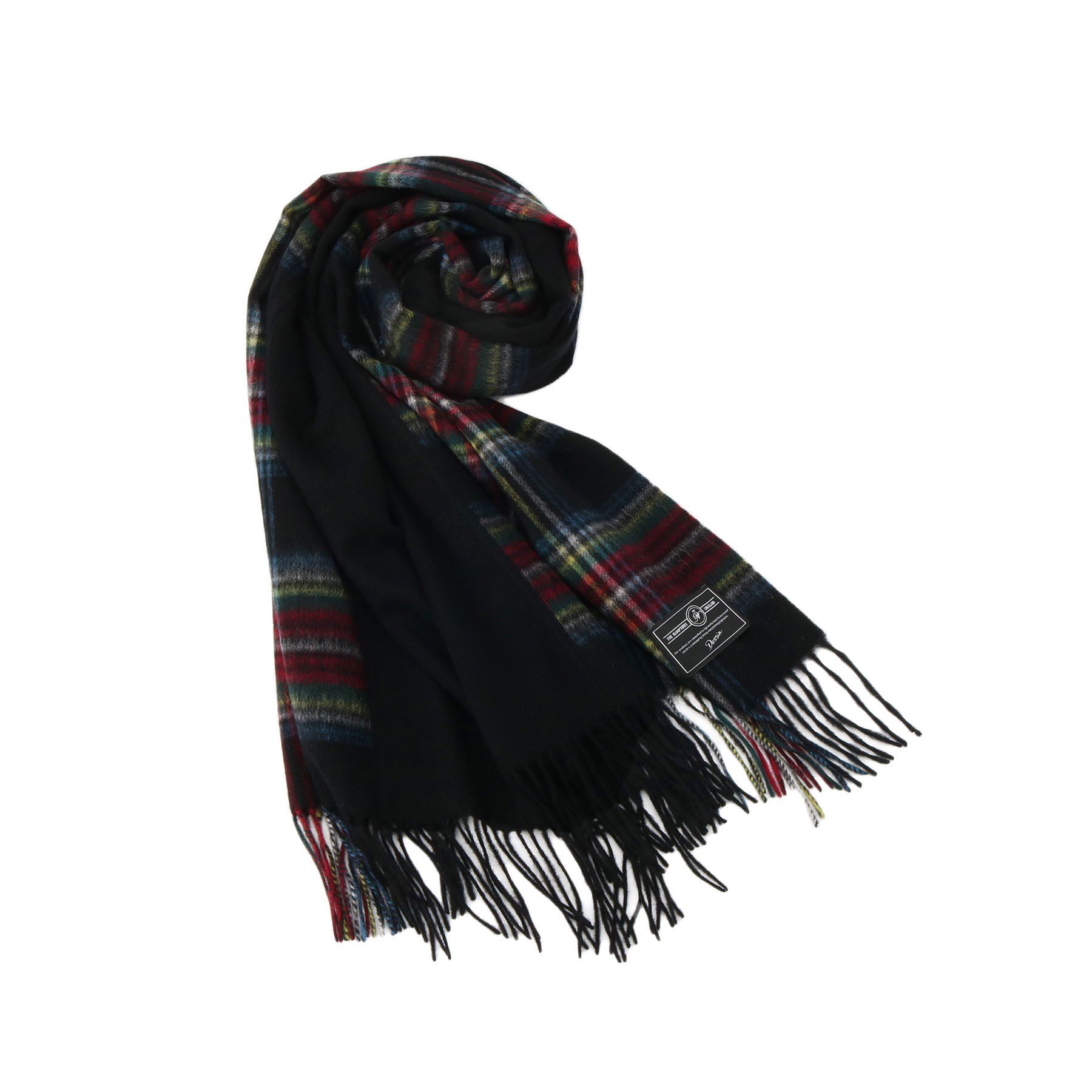 Dessin「バイカラーチェックストール」|ストール|ブラック(219)