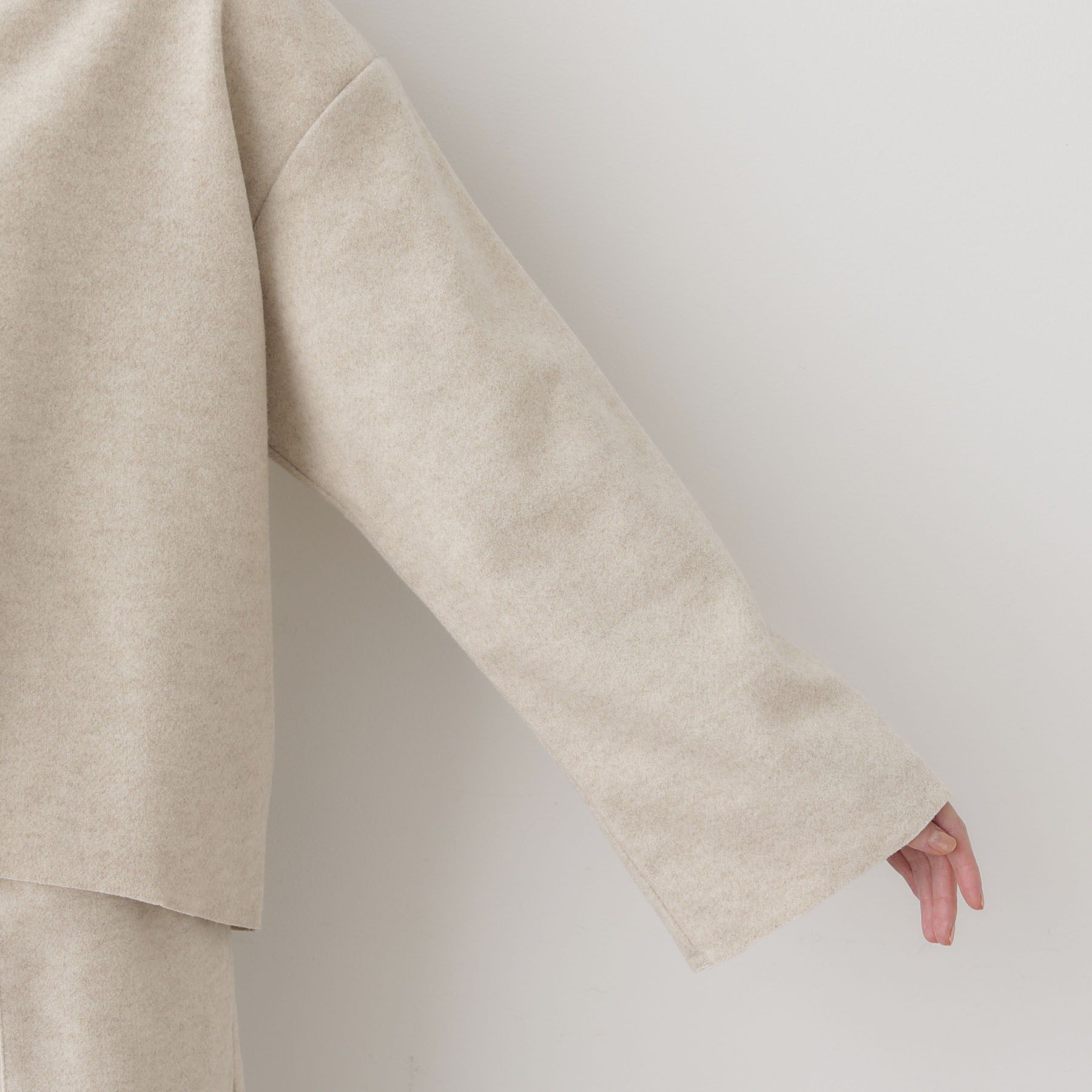 Dessin「【セットアップ可/洗える】Vネックメルトンジャージ」|シャツ・ブラウス|