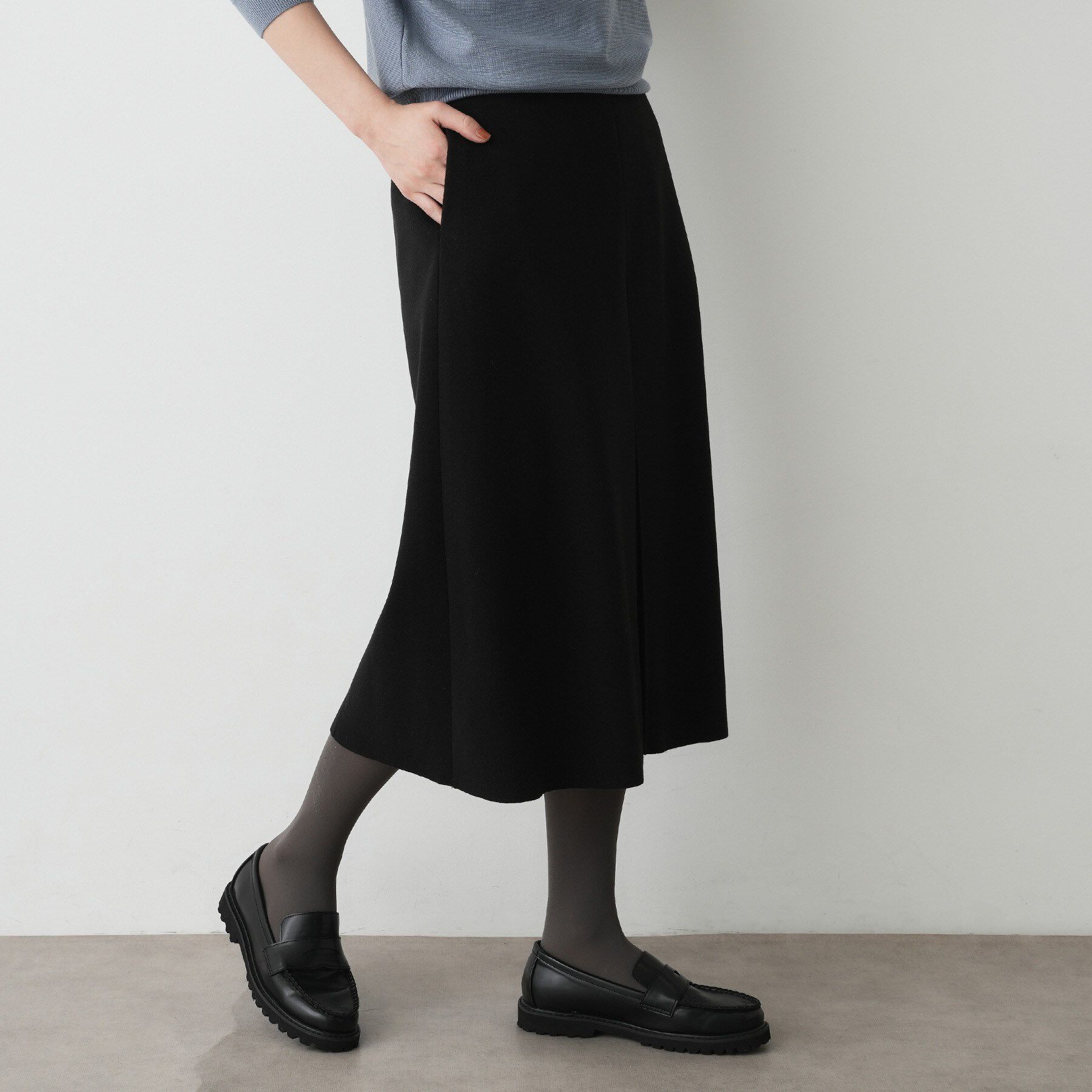 Dessin「メルトンジャージボックスタックスカート」|スカート|