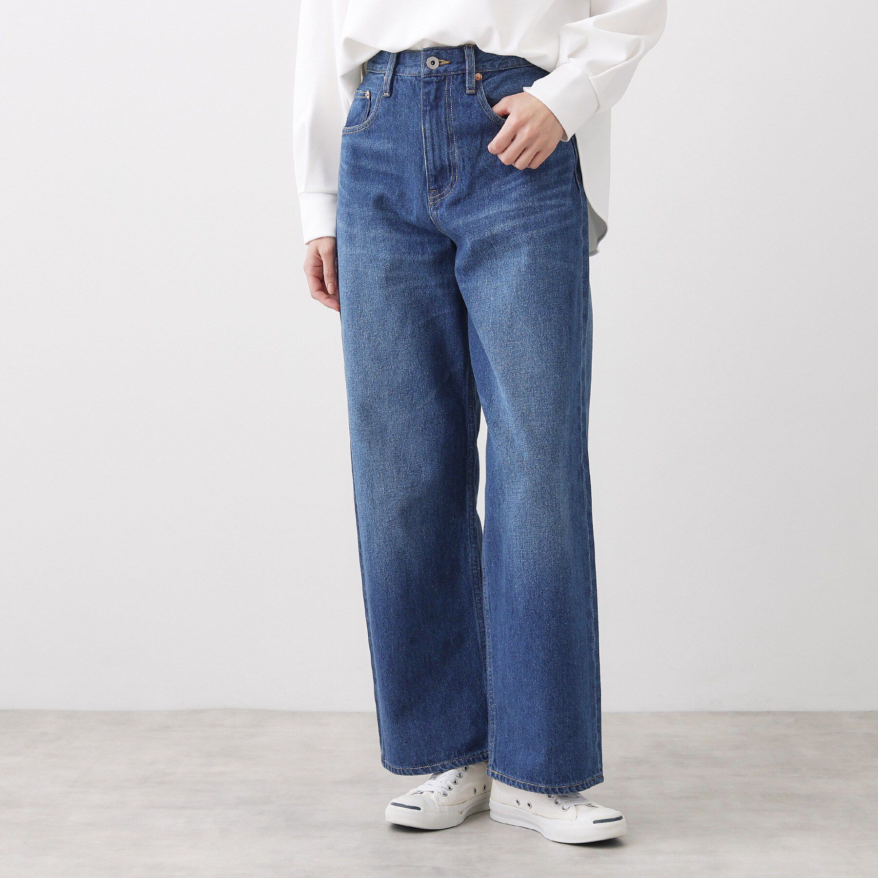 Dessin「【ユニセックス/洗える】ワイドシルエット12OZデニム」|デニム|