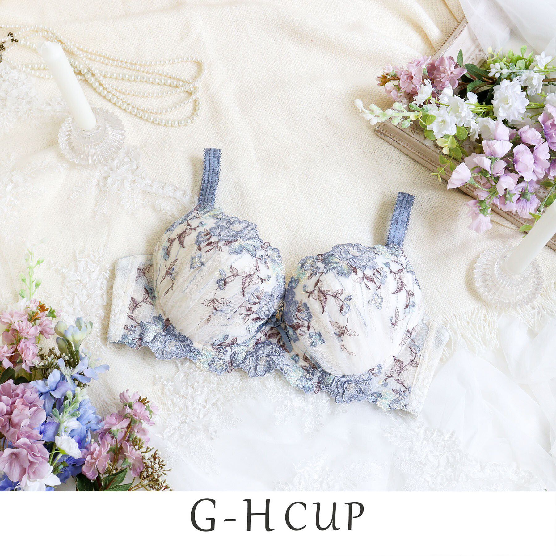 Risa Magli「クラシーナ ブラジャー（G-H）＜N Make Type＞」|インナー|ブルー(092)