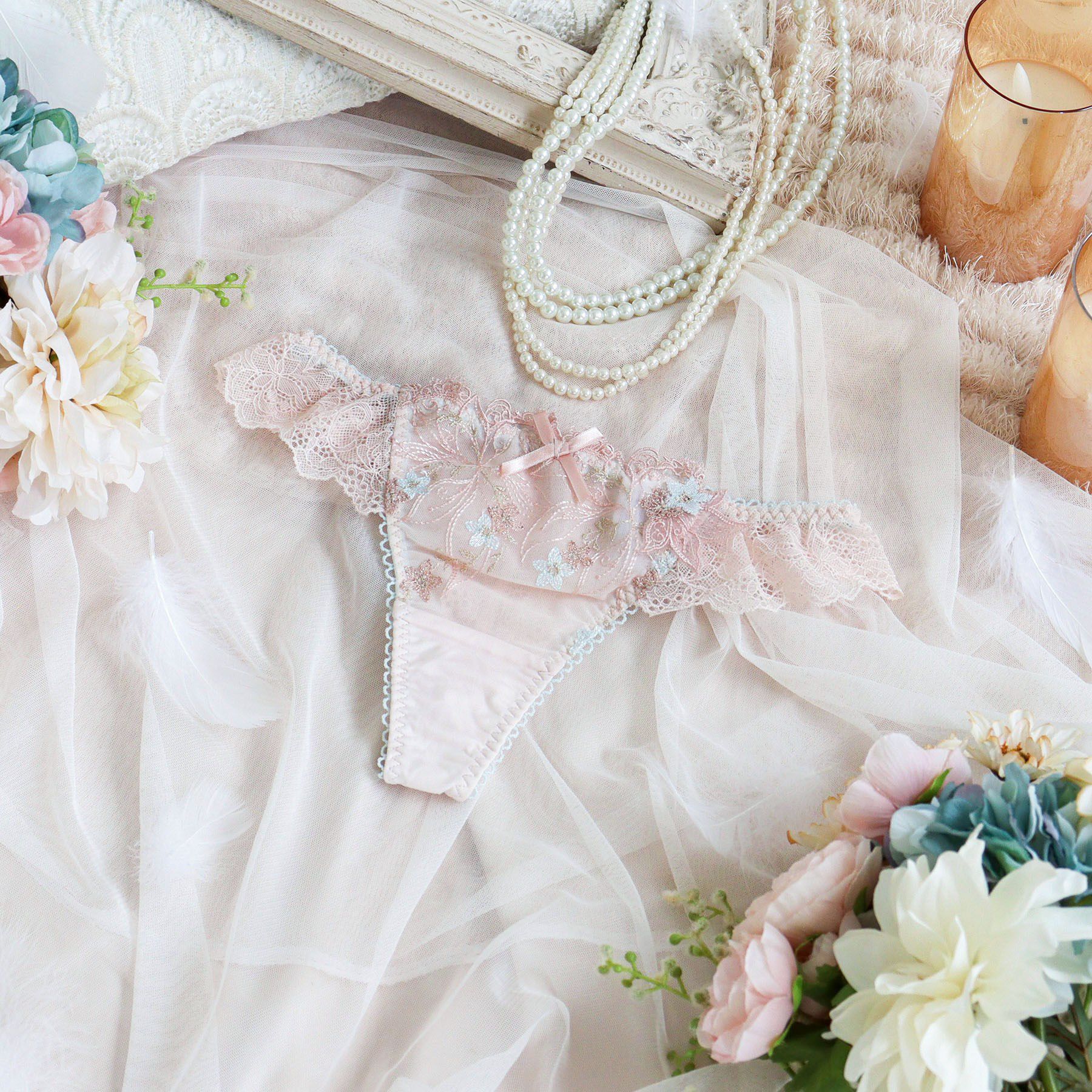 Risa Magli「セレスティナ Tバック」|インナー|ピンク(071)