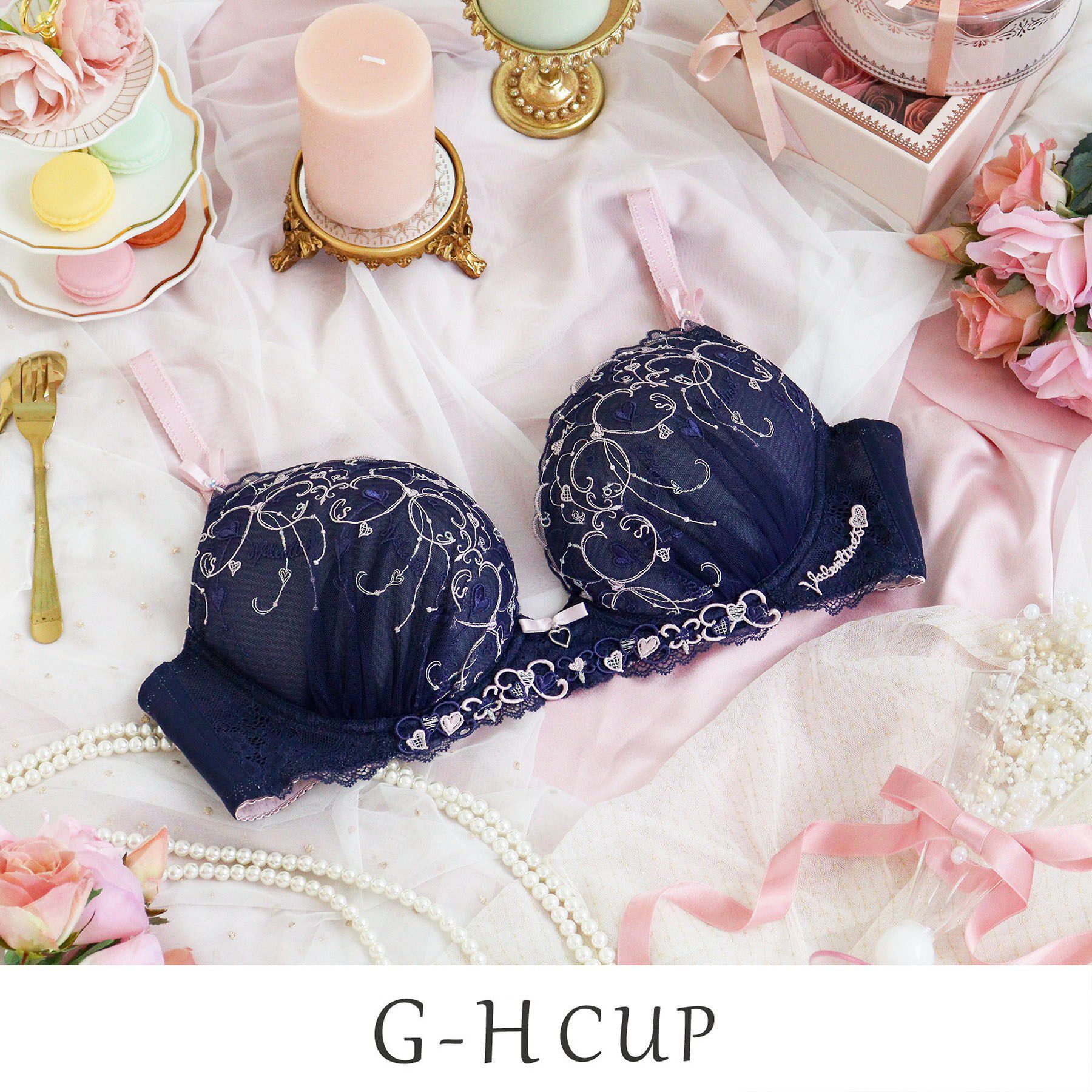 Risa Magli「ヘルティー ブラジャー (G-H) ＜Glamor Bra／サイドすっきりタイプ＞」|インナー|ネイビー(094)