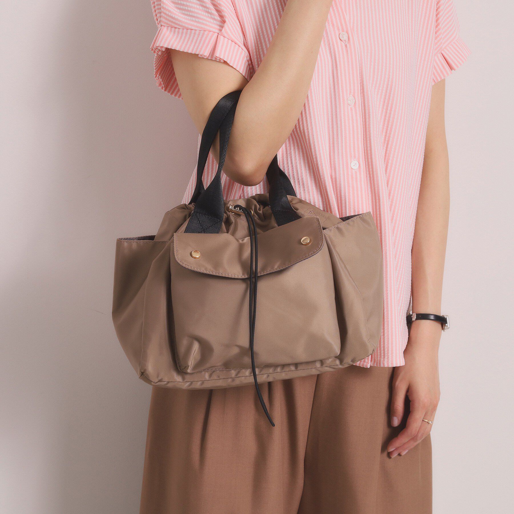 ITS&rsquo;DEMO「ドローラ2wayB5トート」|トートバッグ|グレージュ(050)