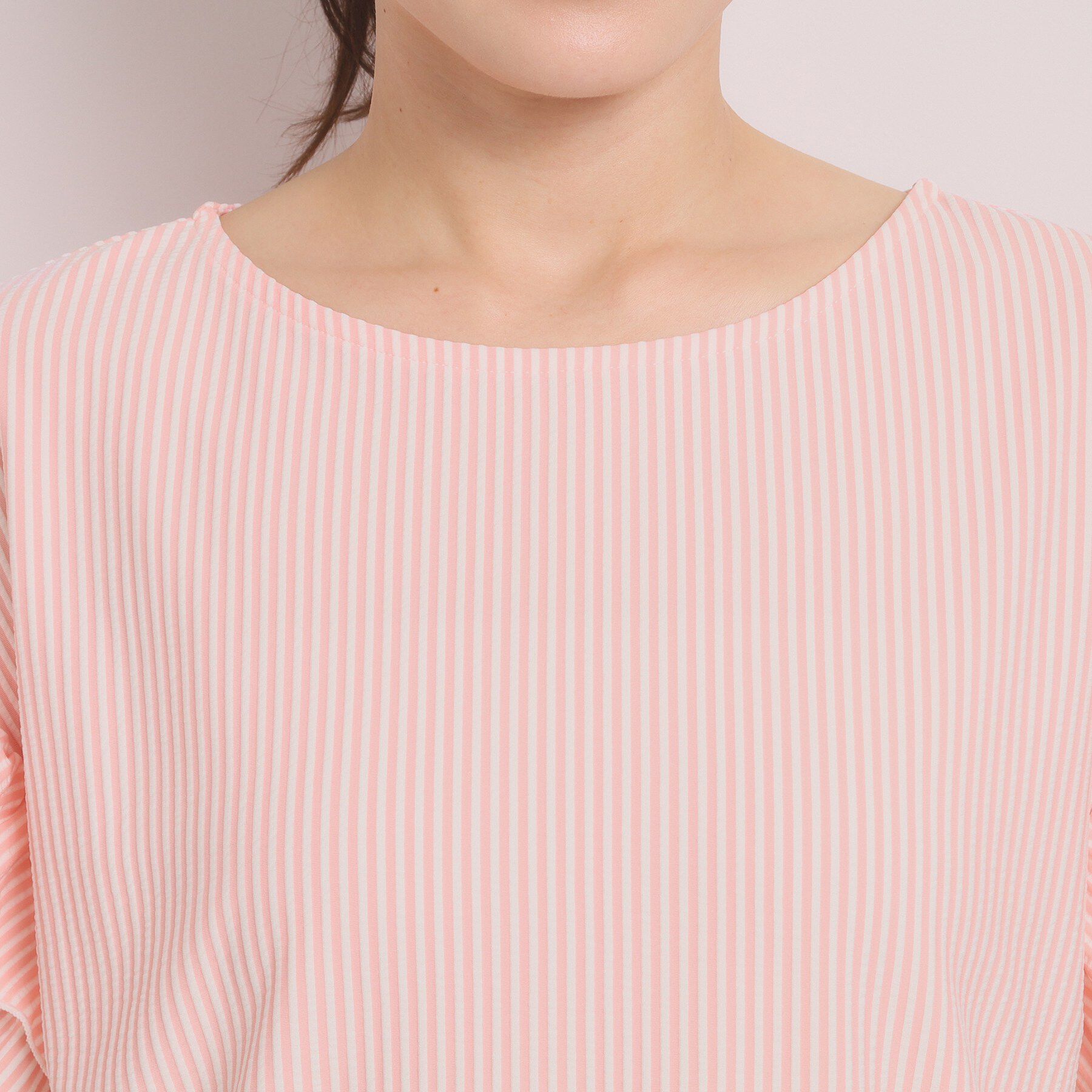 ITS&rsquo;DEMO「【洗濯機OK】カットサッカー袖フリルトップス」|Tシャツ・カットソー|