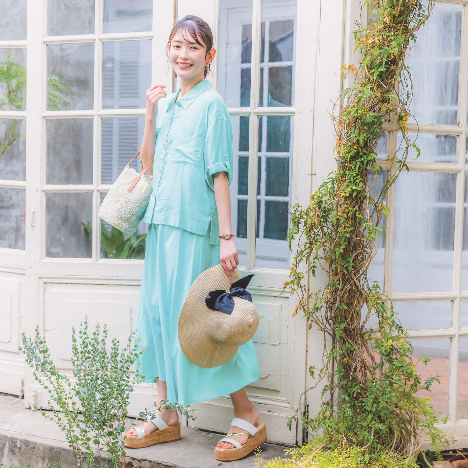 ITS&rsquo;DEMO「【手洗い可／セットアップ可】リネン混ポケット付きシャツ」|シャツ・ブラウス|