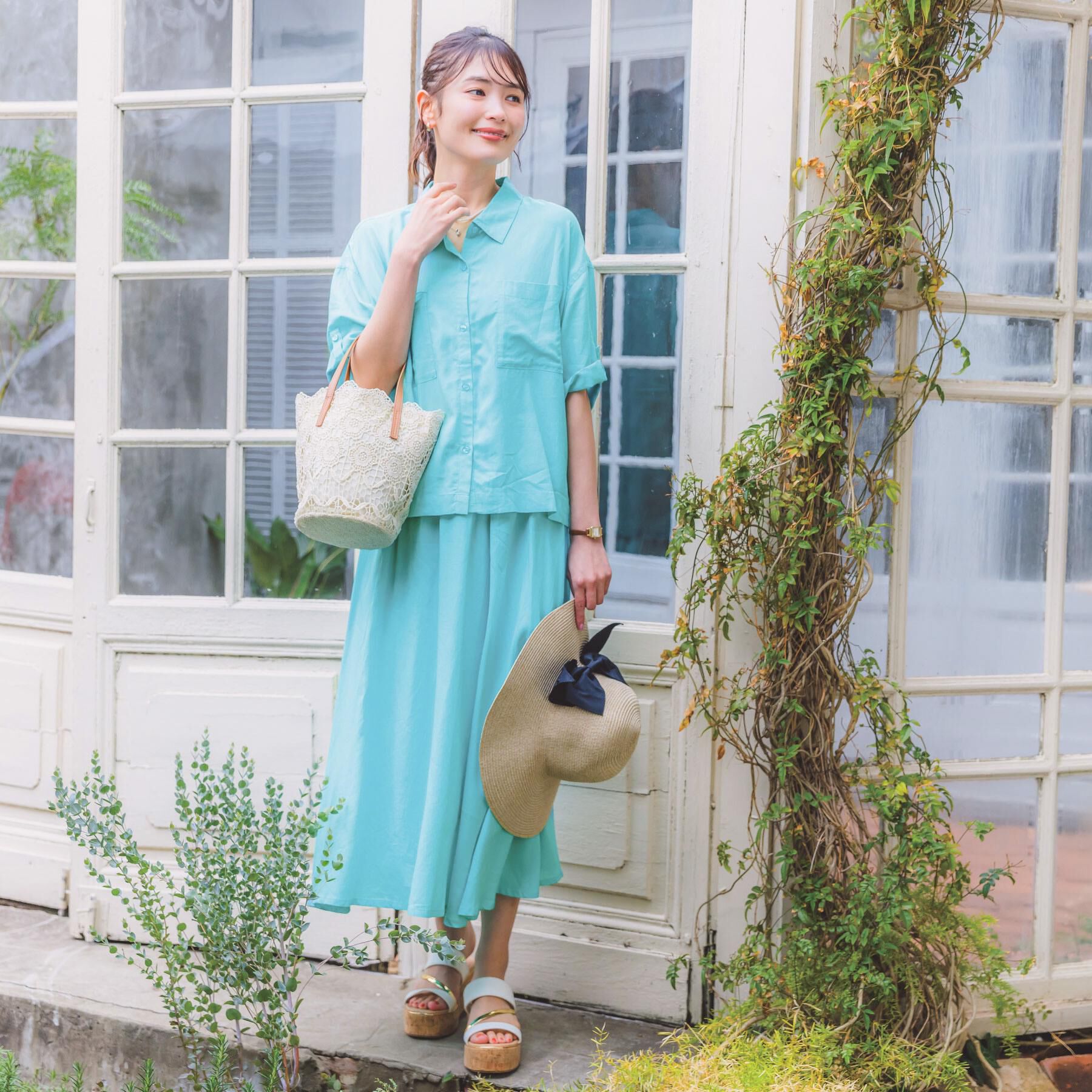 ITS&rsquo;DEMO「【手洗い可／セットアップ可】リネン混ポケット付きシャツ」|シャツ・ブラウス|