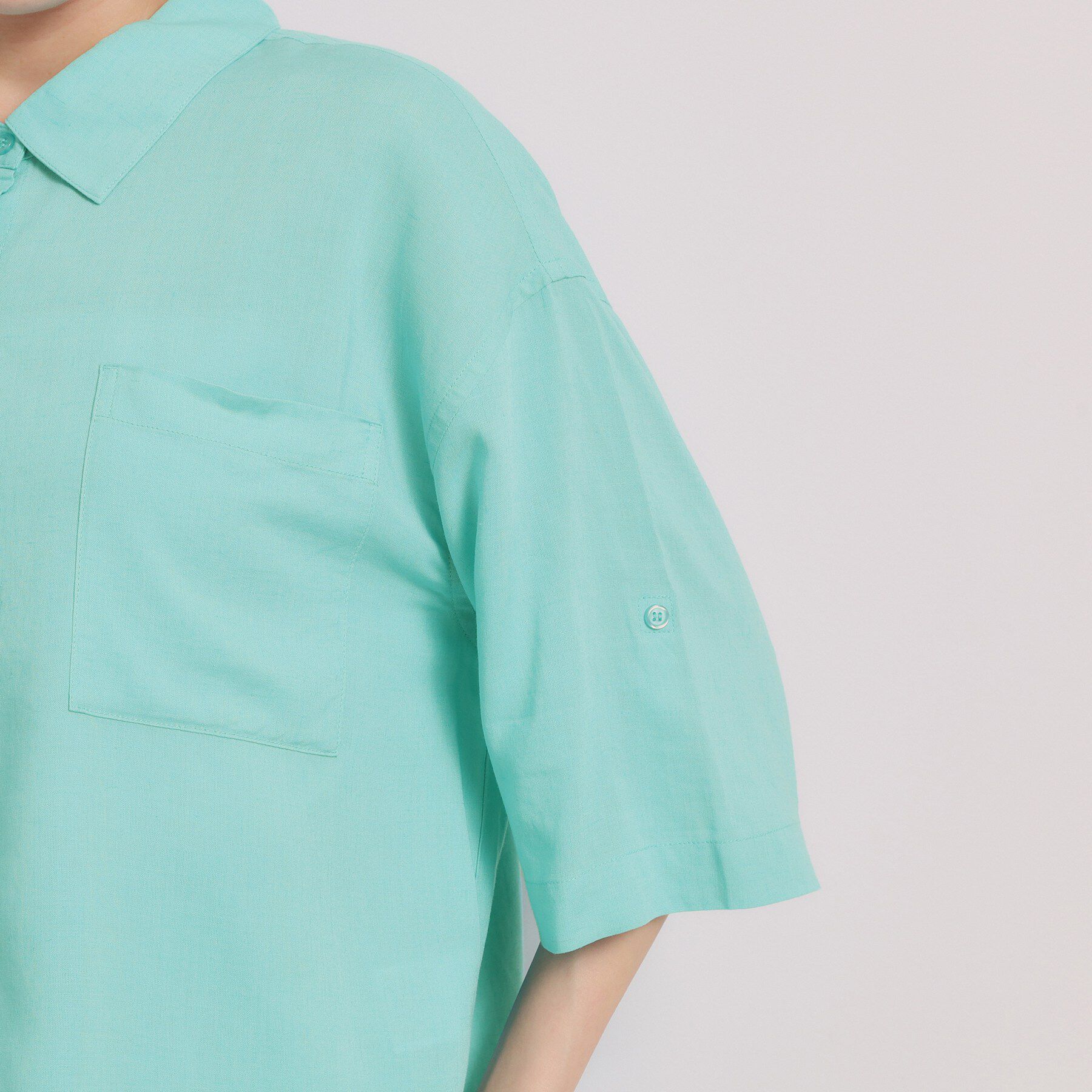 ITS&rsquo;DEMO「【手洗い可／セットアップ可】リネン混ポケット付きシャツ」|シャツ・ブラウス|