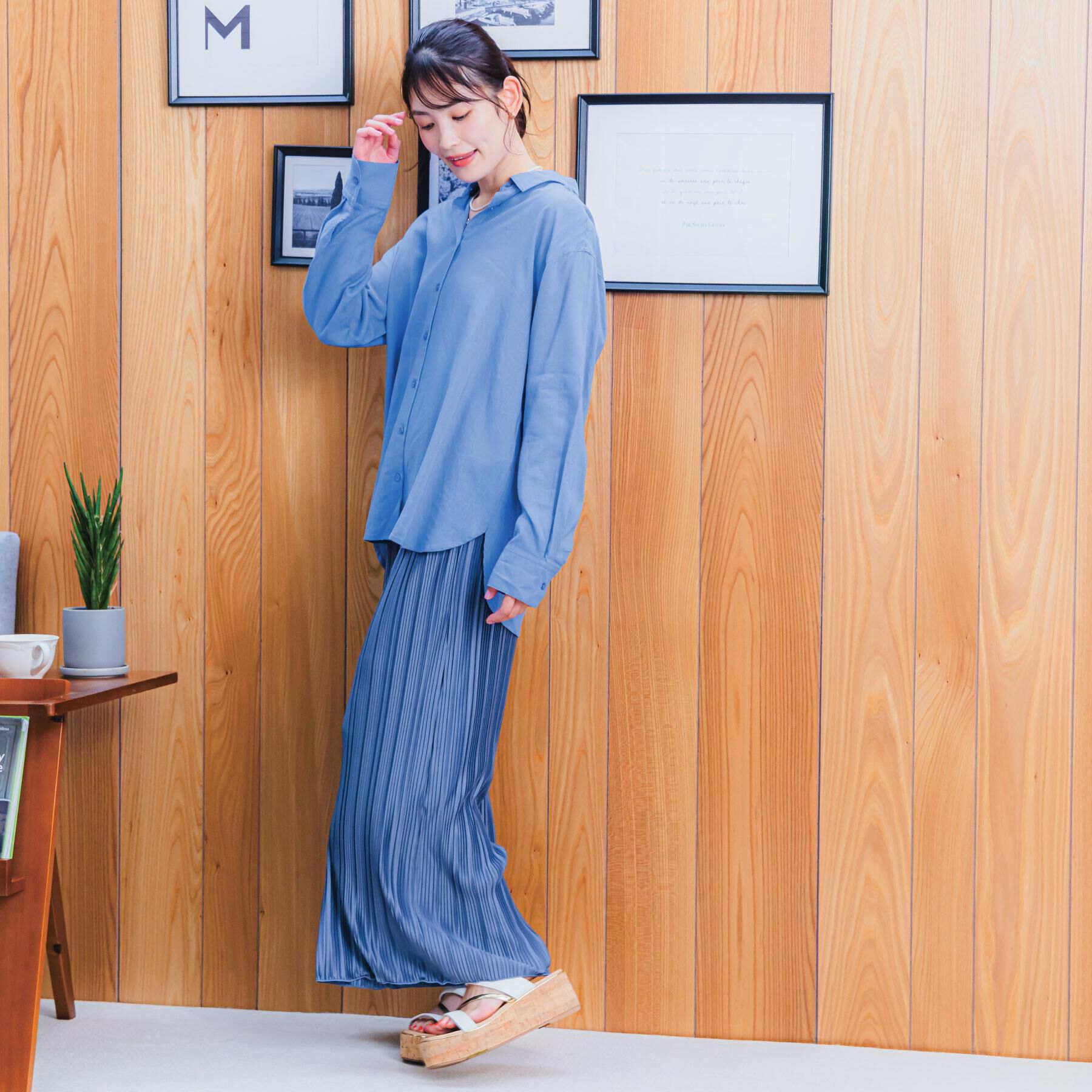 ITS&rsquo;DEMO「【手洗い可】リネン混ベーシックシャツ」|シャツ・ブラウス|