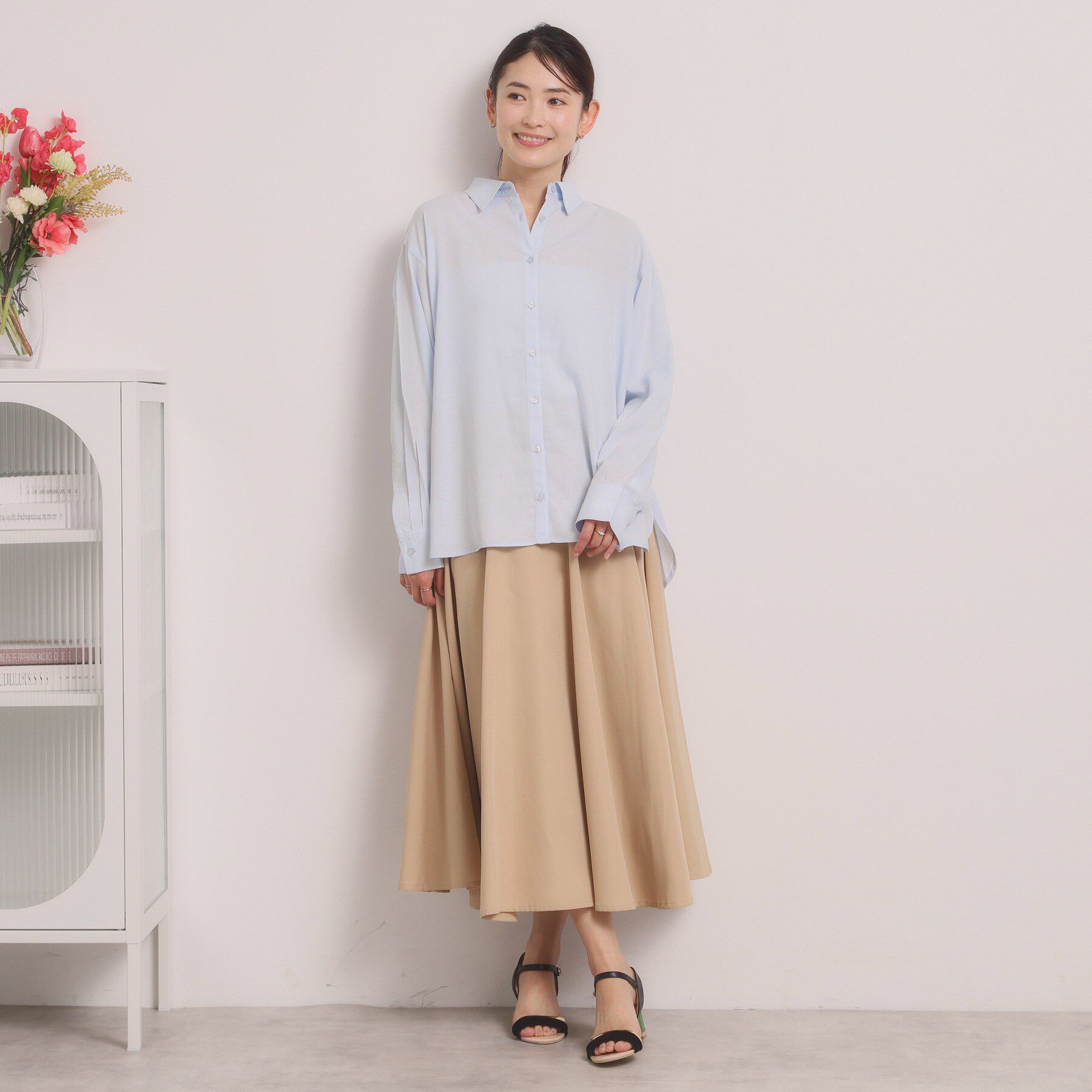 ITS&rsquo;DEMO「【手洗い可】リネン混ベーシックシャツ」|シャツ・ブラウス|