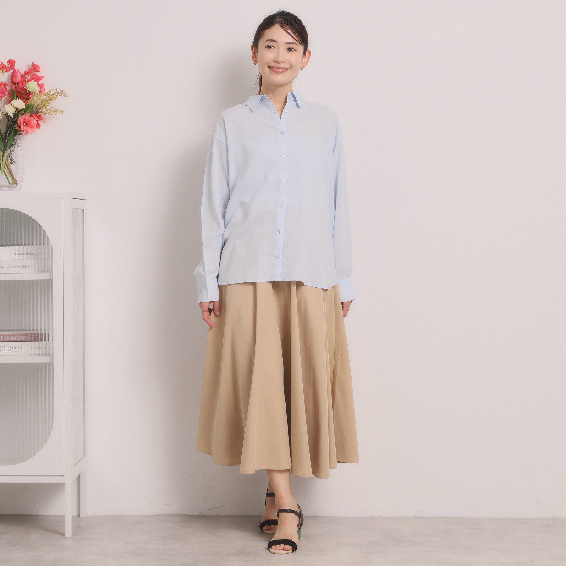 ITS&rsquo;DEMO「【手洗い可】リネン混ベーシックシャツ」|シャツ・ブラウス|