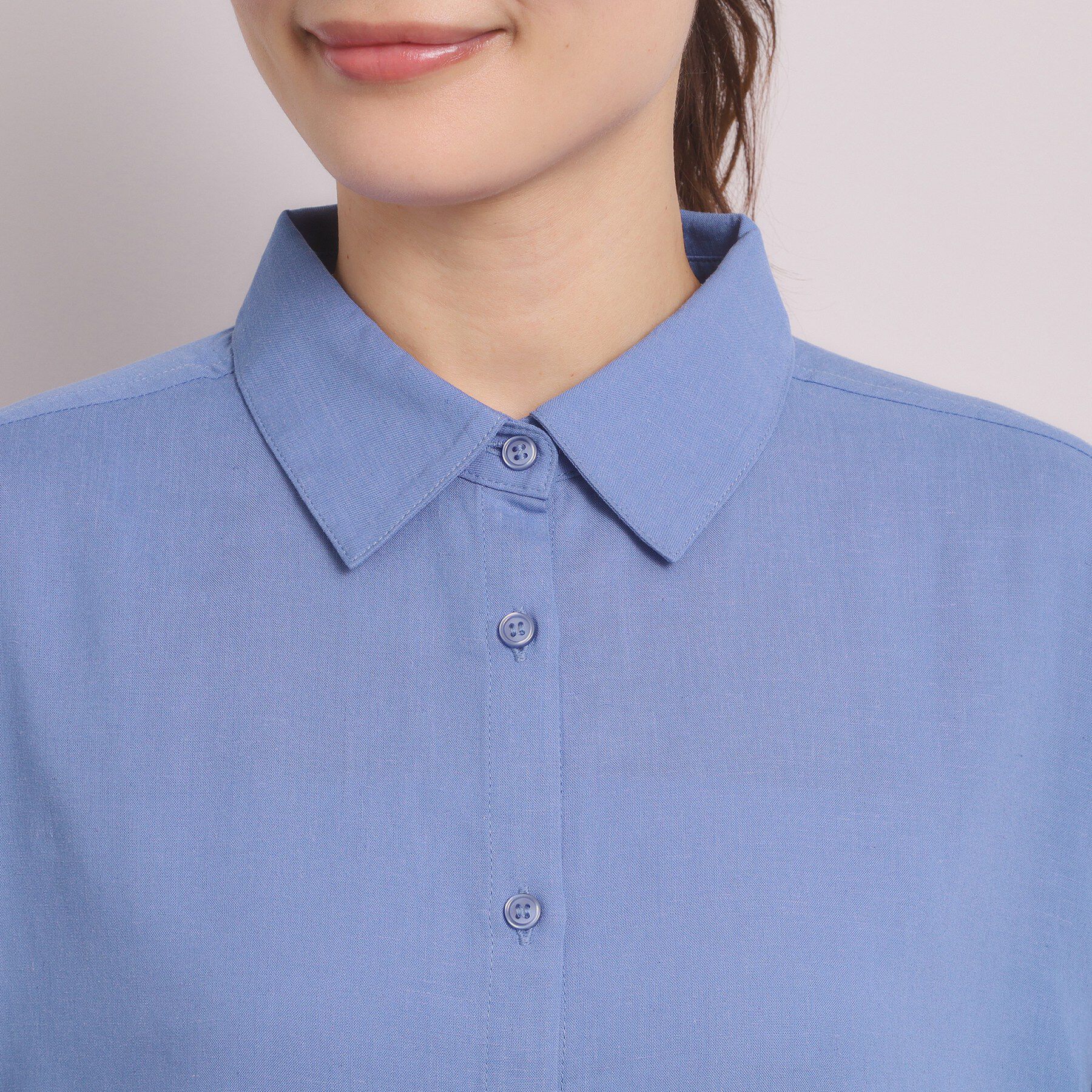 ITS&rsquo;DEMO「【手洗い可】リネン混ベーシックシャツ」|シャツ・ブラウス|