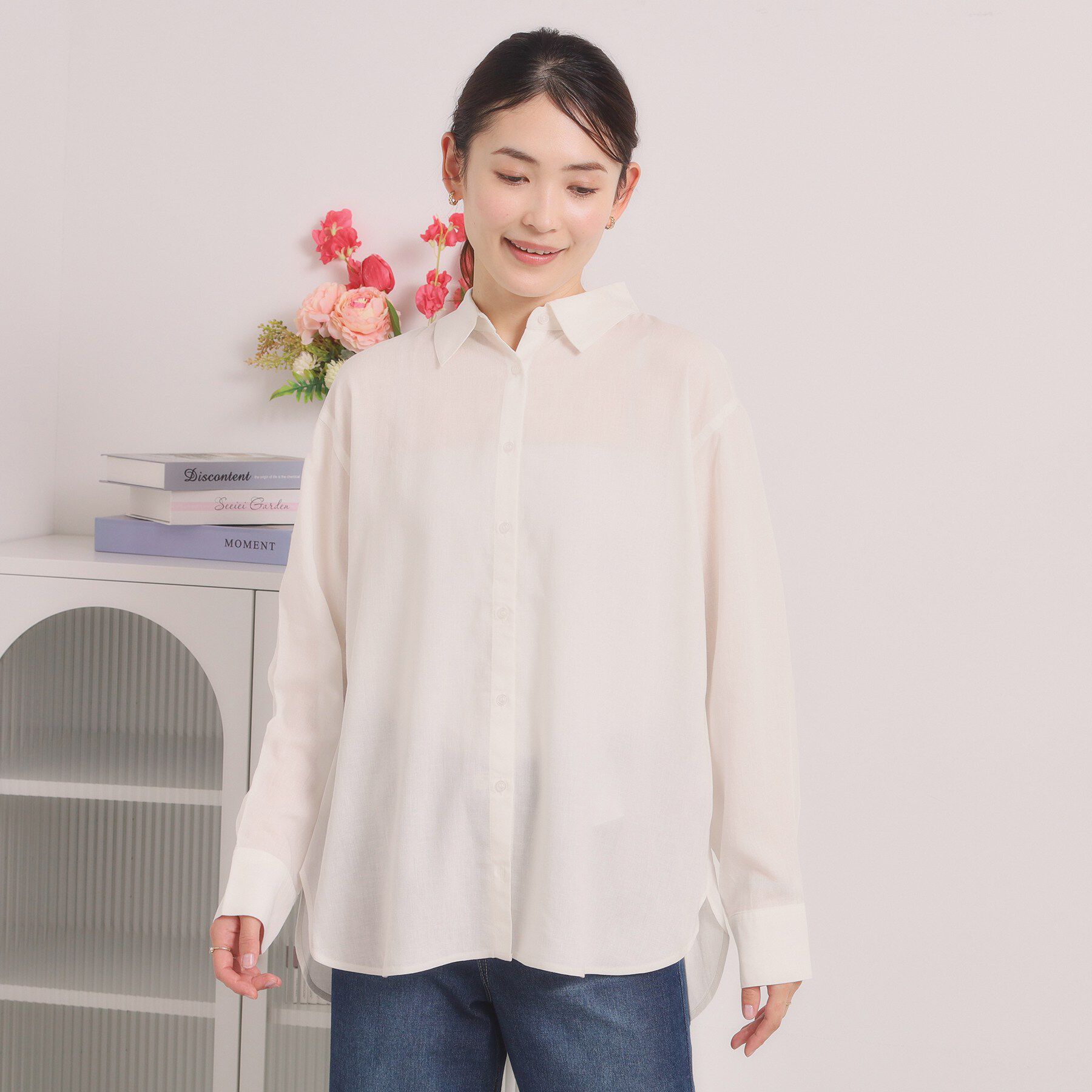 ITS&rsquo;DEMO「【手洗い可】リネン混ベーシックシャツ」|シャツ・ブラウス|