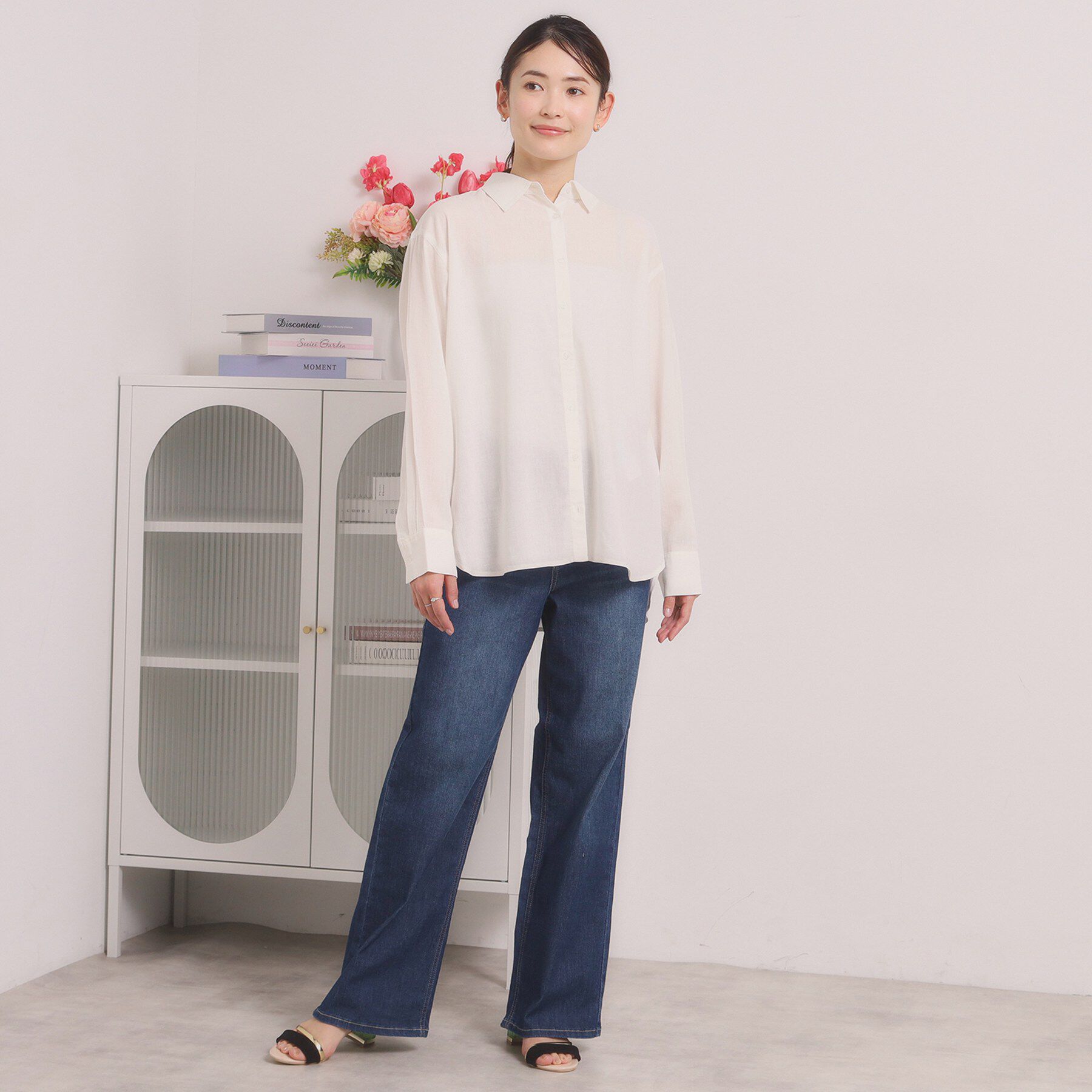 ITS&rsquo;DEMO「【手洗い可】リネン混ベーシックシャツ」|シャツ・ブラウス|