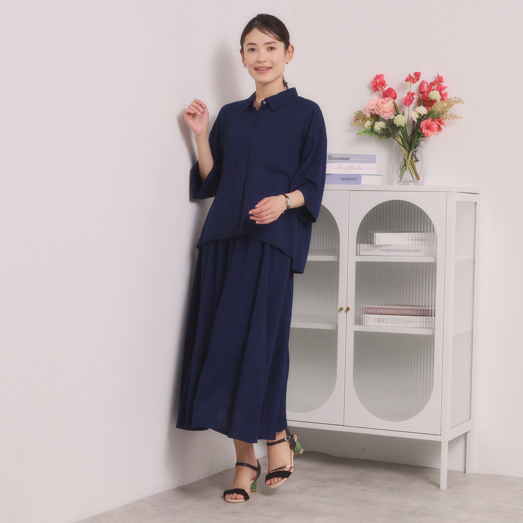 ITS&rsquo;DEMO「【手洗い可／セットアップ可】リネン混ギャザースカート」|スカート|