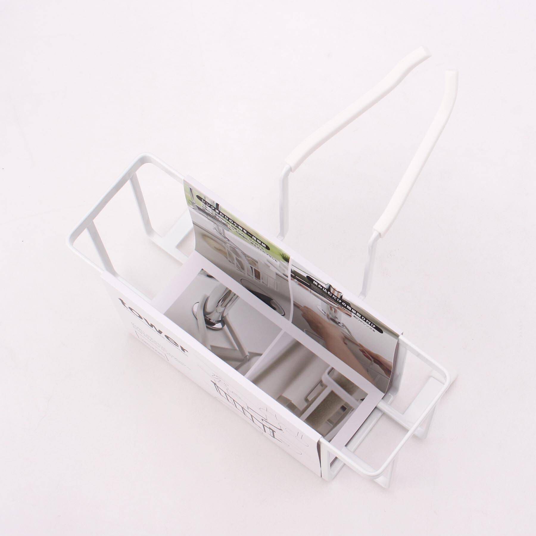 212 KITCHEN STORE「蛇口にかける収納ホルダー ホワイト 山崎実業 ＜tower タワー＞」|食器・キッチングッズ|