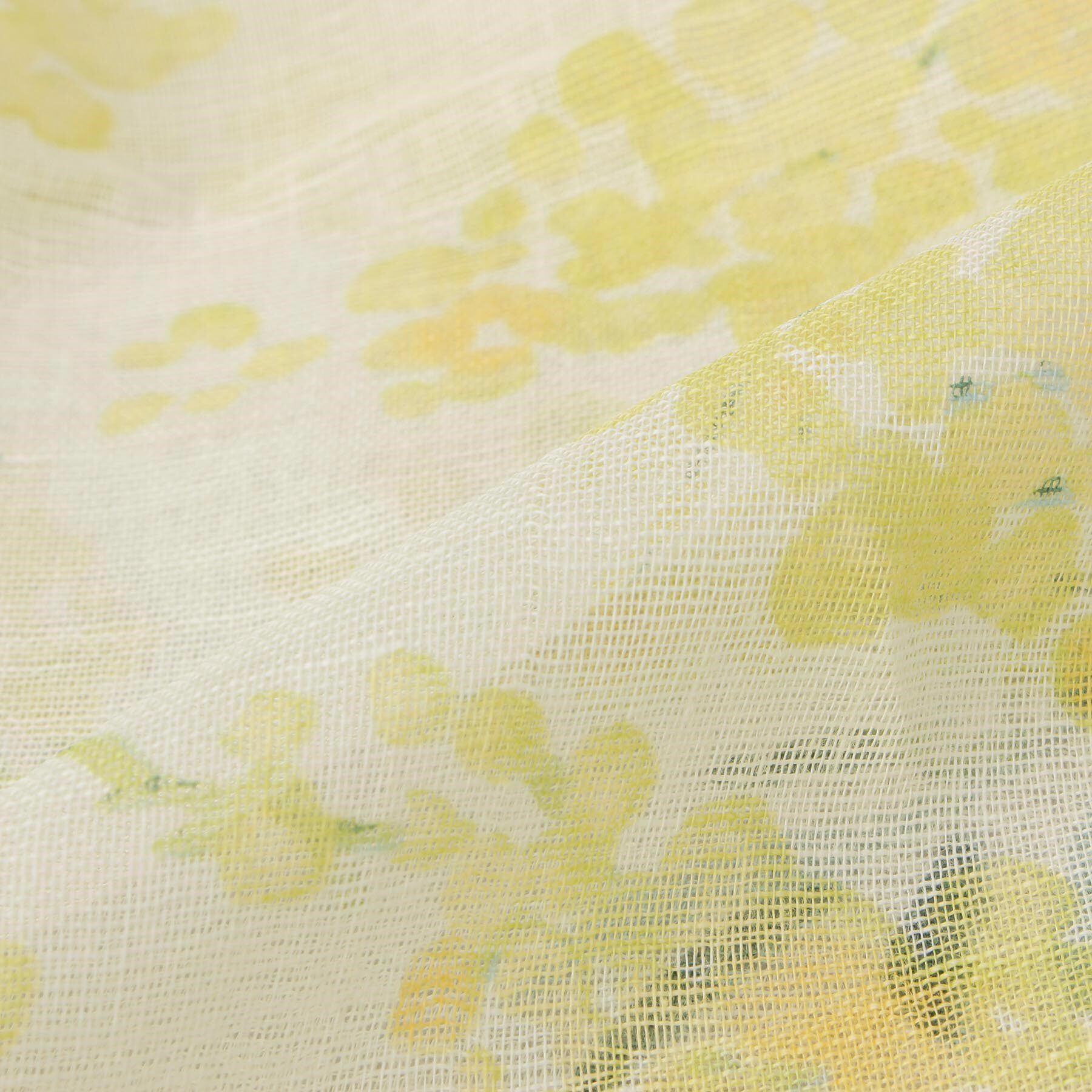 212 KITCHEN STORE「チクチクしない麻ストールミモザのブーケ YE ＜絹屋＞」|ストール|