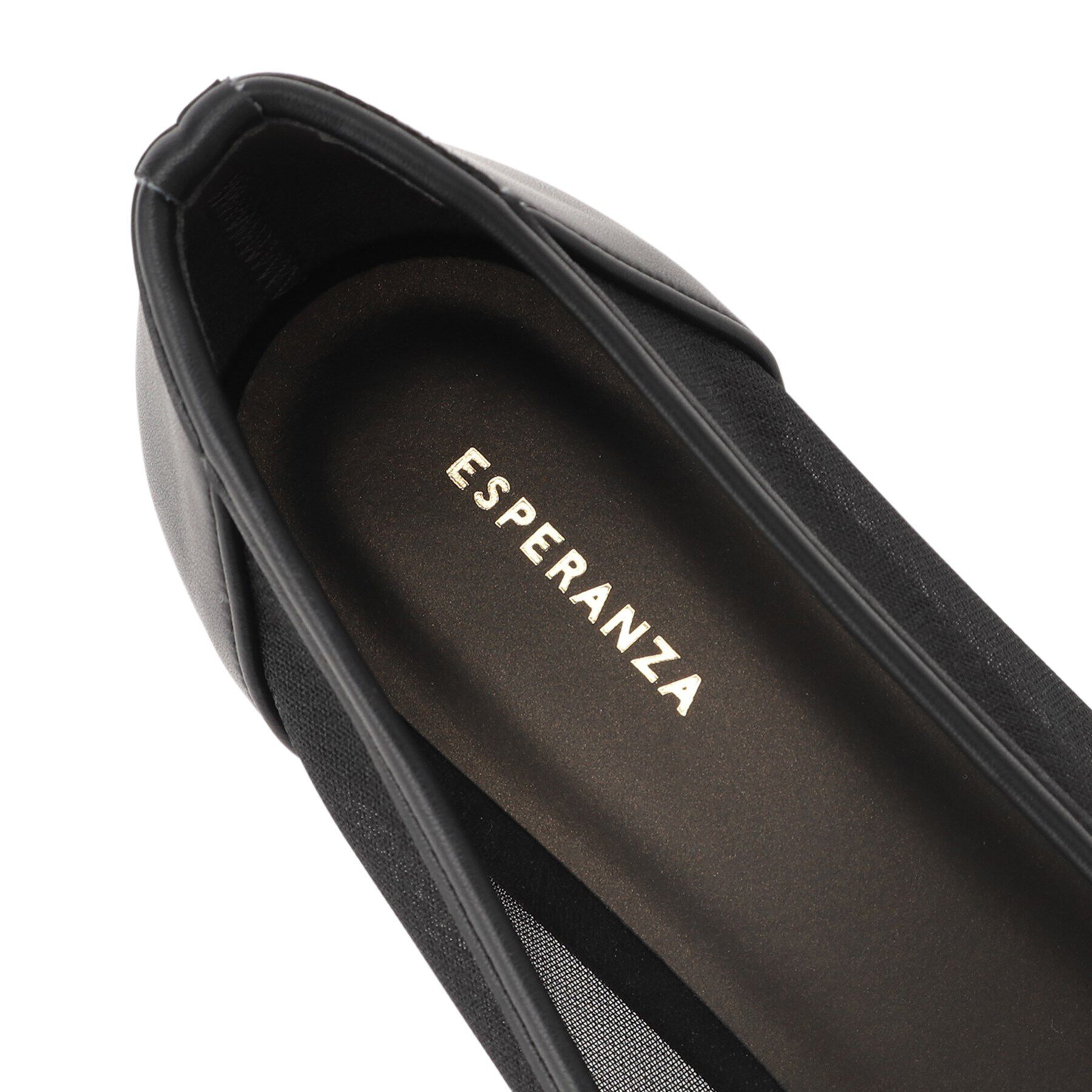 ESPERANZA「チュールバックルベルトフラットパンプス」|パンプス|