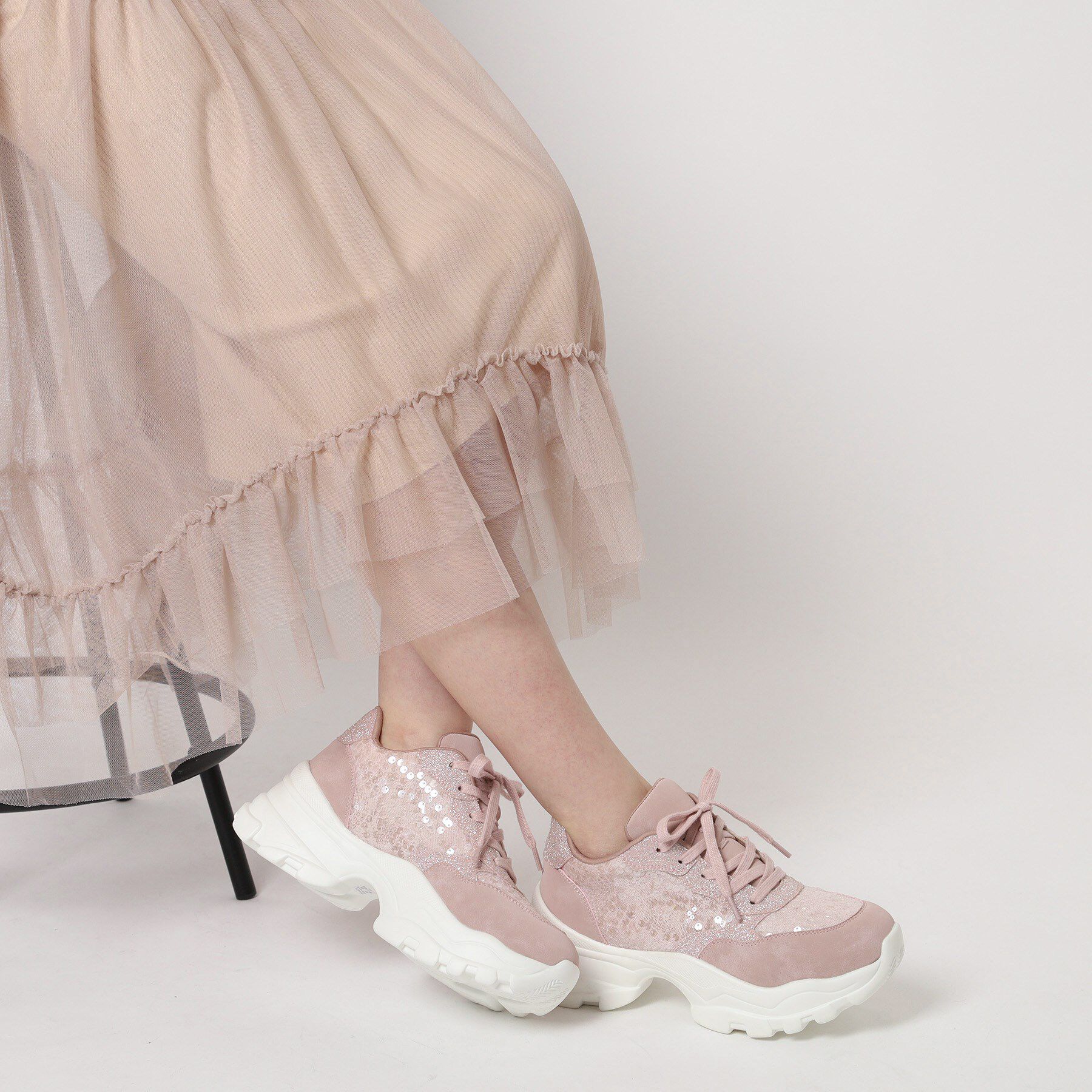 ESPERANZA「2WAYフリルベルトスパンコールスニーカー」|スニーカー|