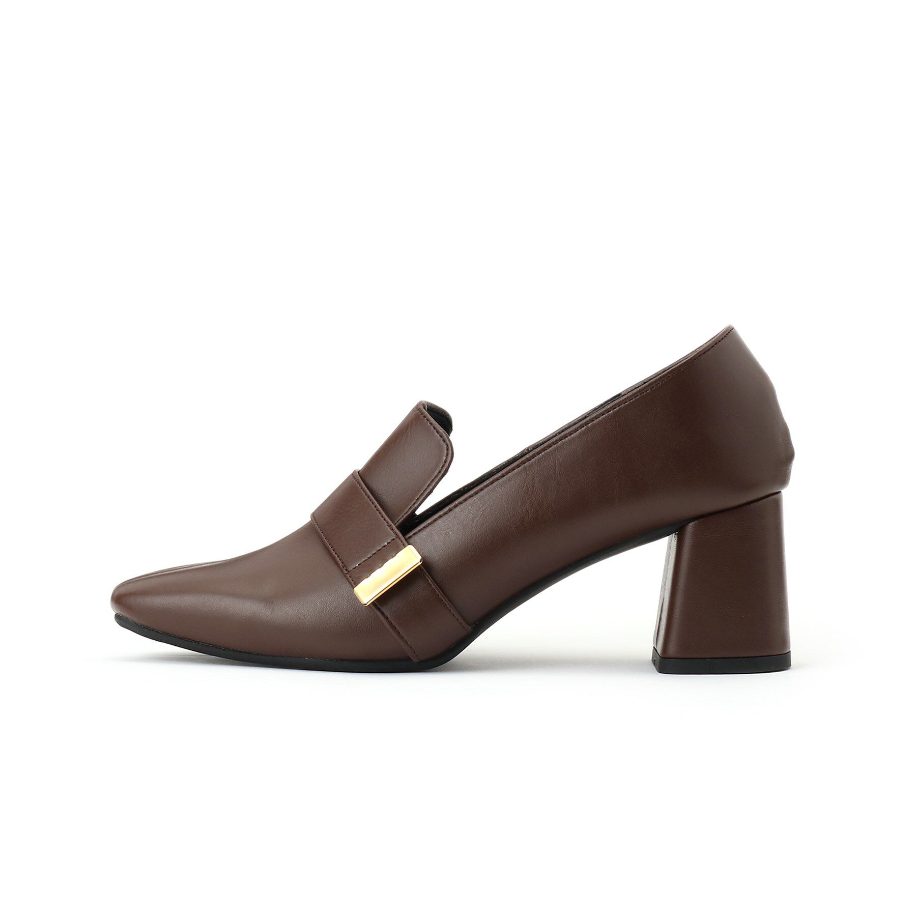 ESPERANZA「スクエアブロックヒールベルトローファー レイン対応」|パンプス|