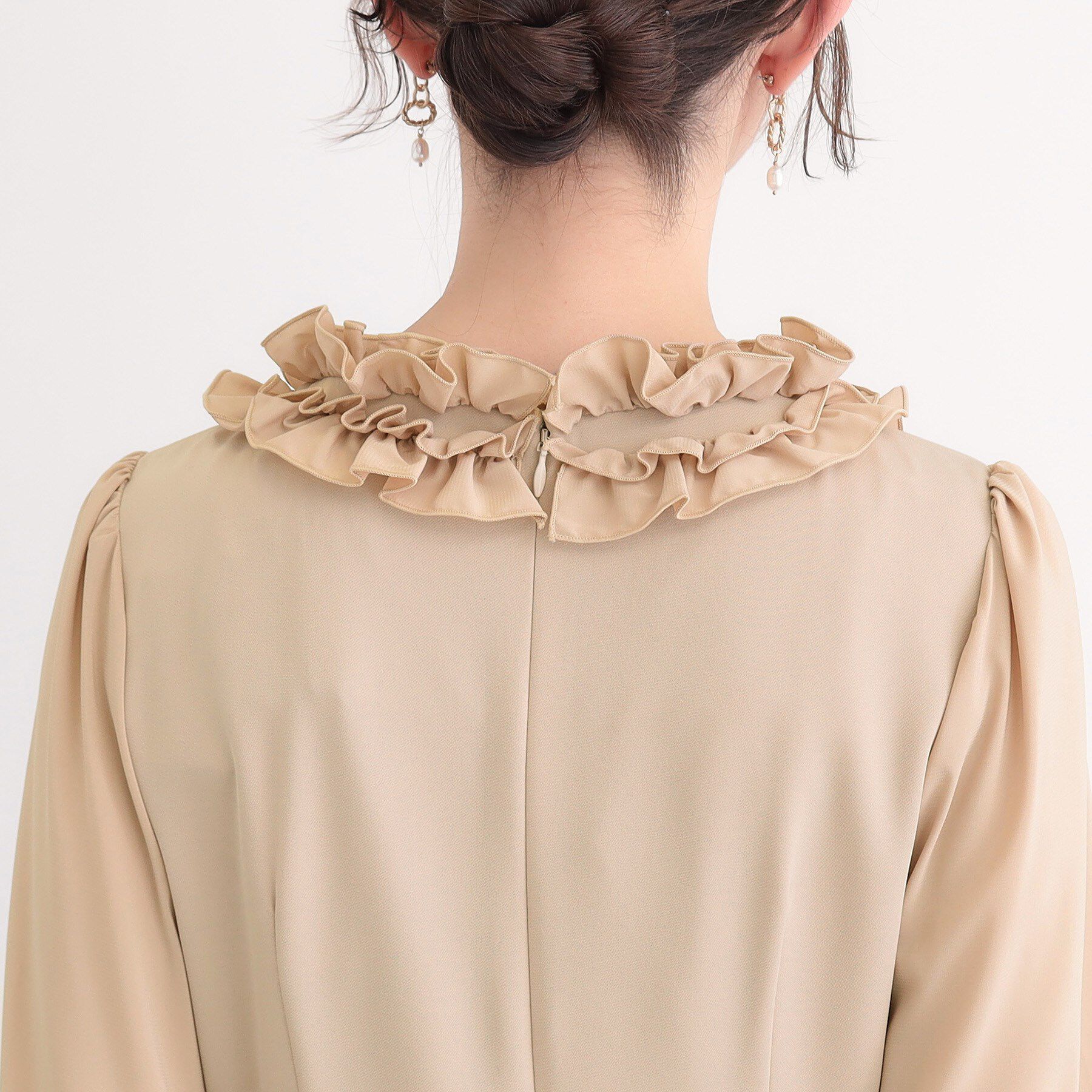 SunaUna「【フリル衿】フェミニンワンピース」|ワンピース|