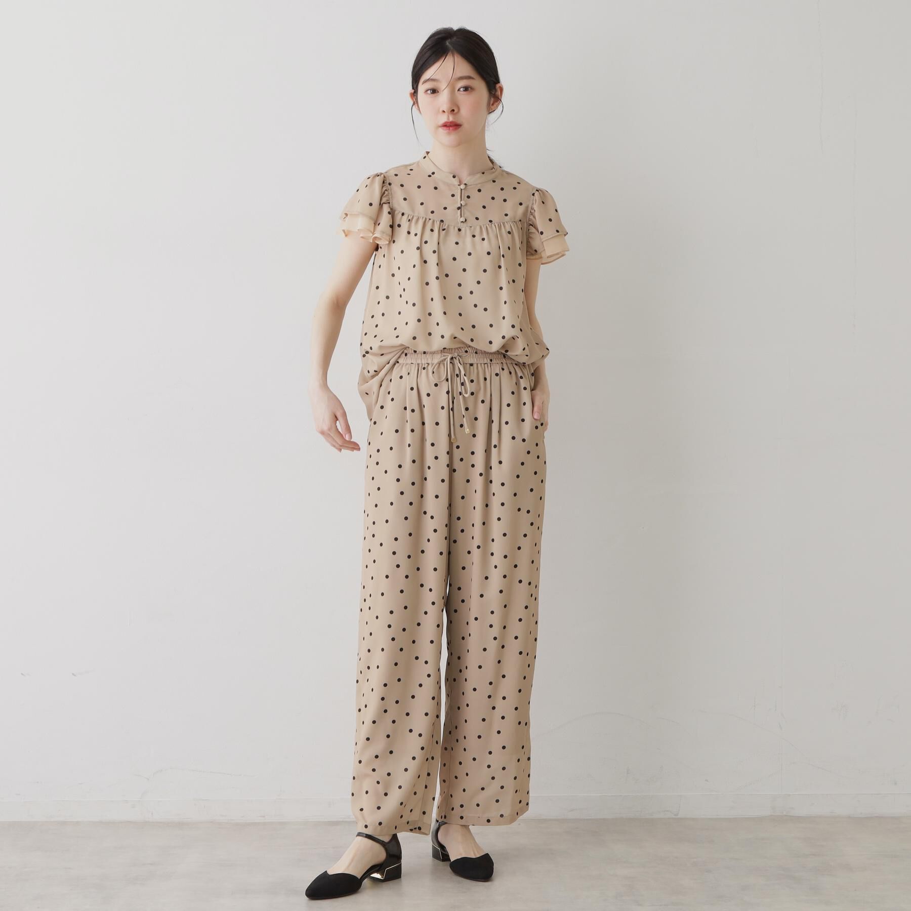 SunaUna「【リラクシー】ドット柄ワイドパンツ」|その他|