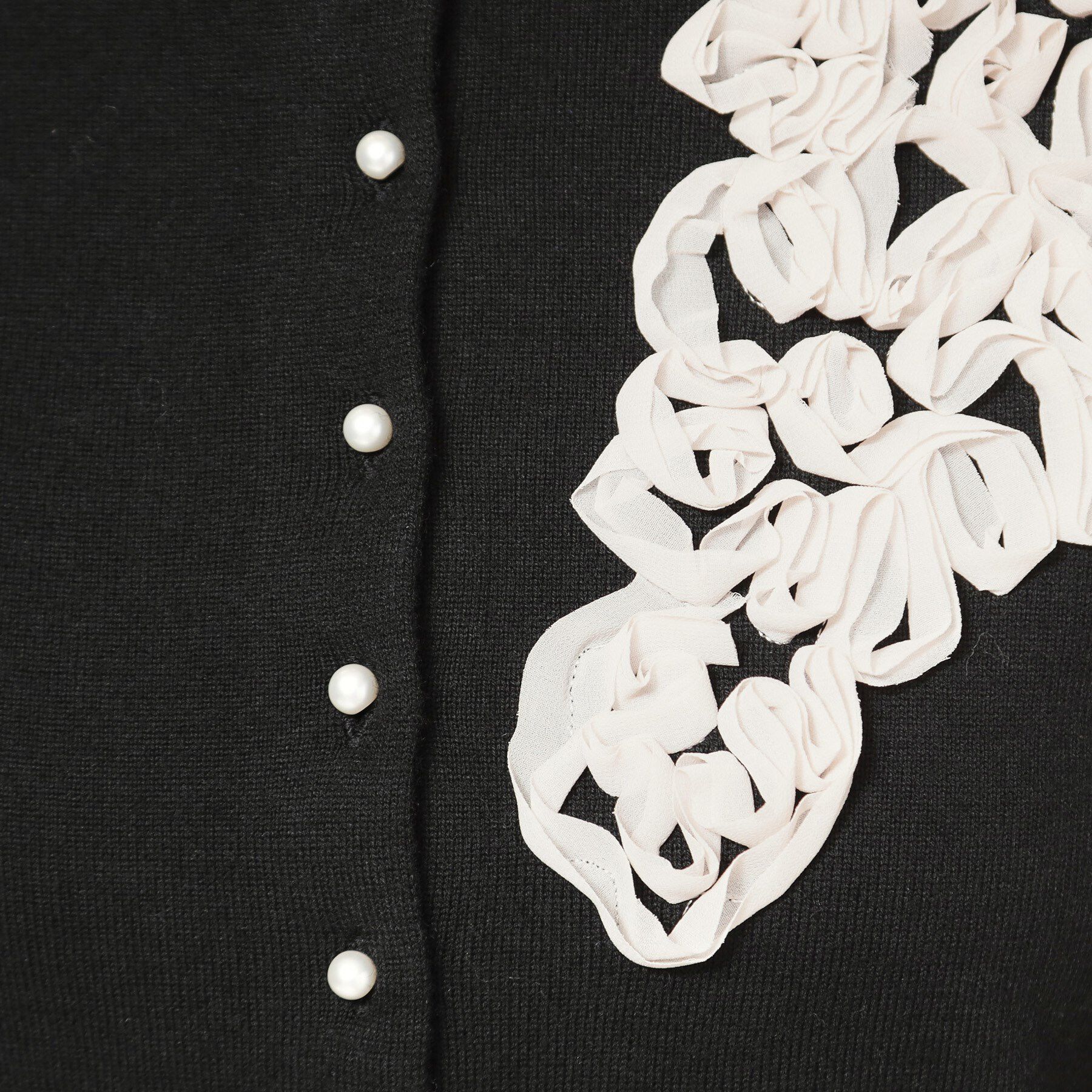 SunaUna「【SS～Lサイズ展開／チュール刺繍】クラフトニット」|カーディガン|