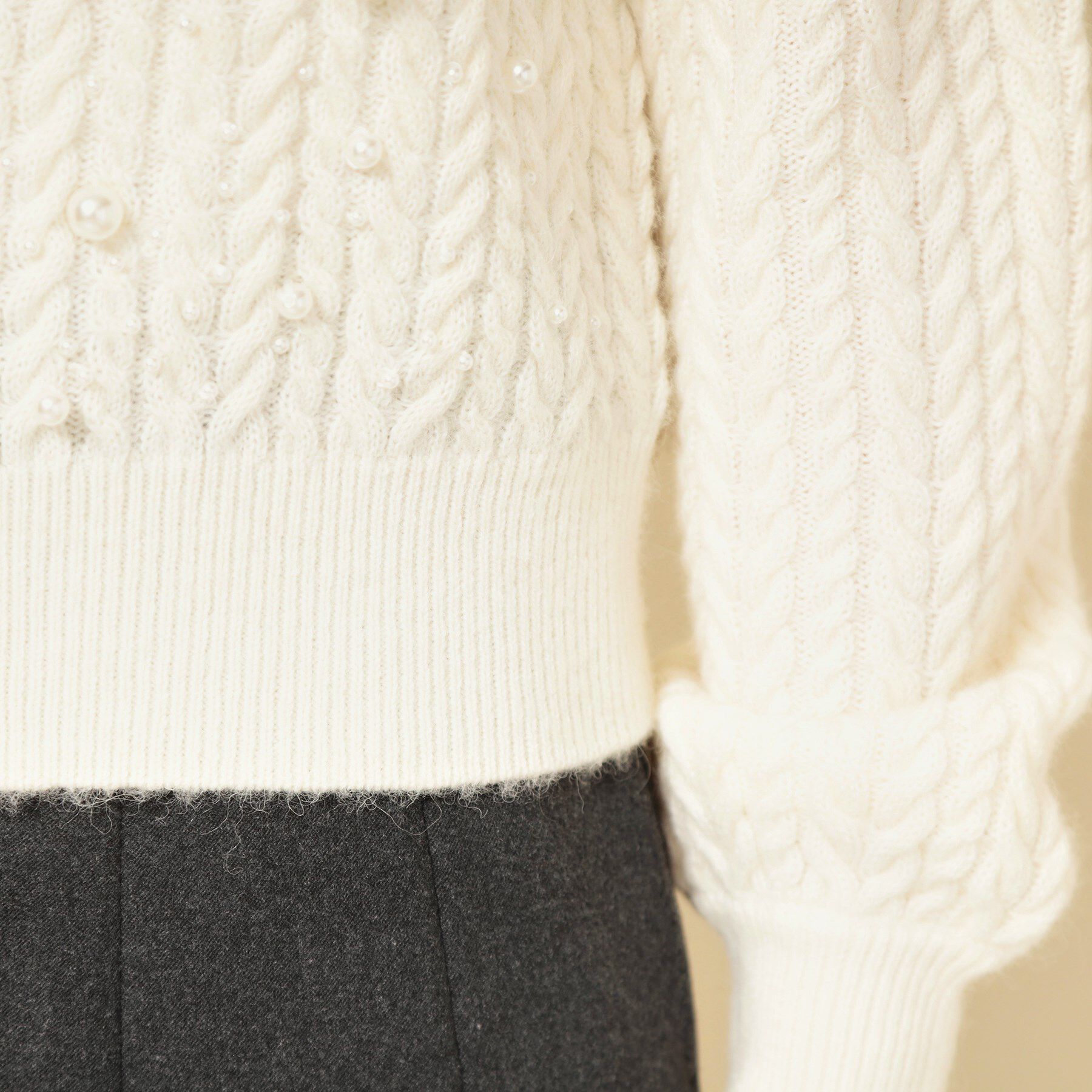 SunaUna「【COLLECTION LINE】パール調カーデ」|カーディガン|