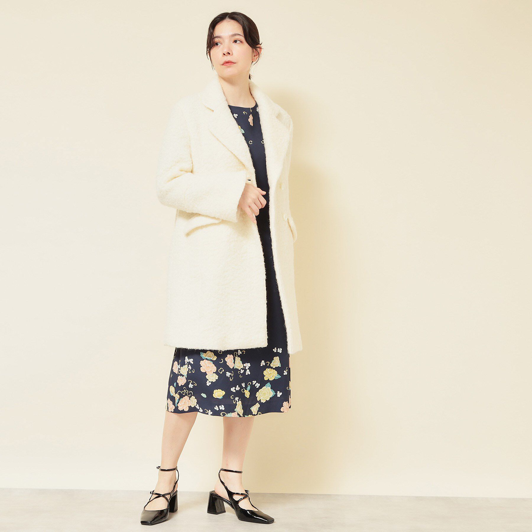 SunaUna「【COLLECTION LINE】ブークレーコート」|チェスターコート|