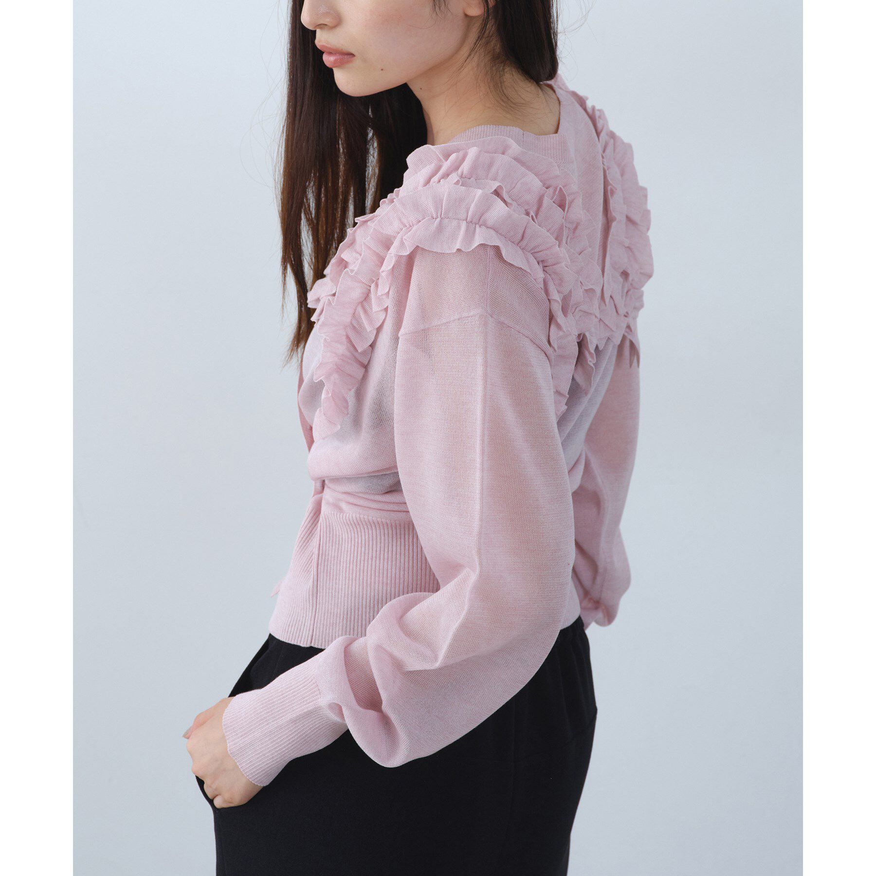 CODE A「3way frill cardigan」|カーディガン|