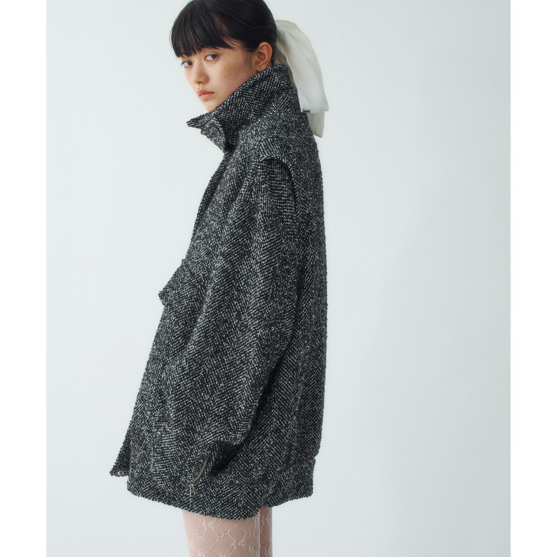 CODE A「oversized tweed blouson」|ダウン|