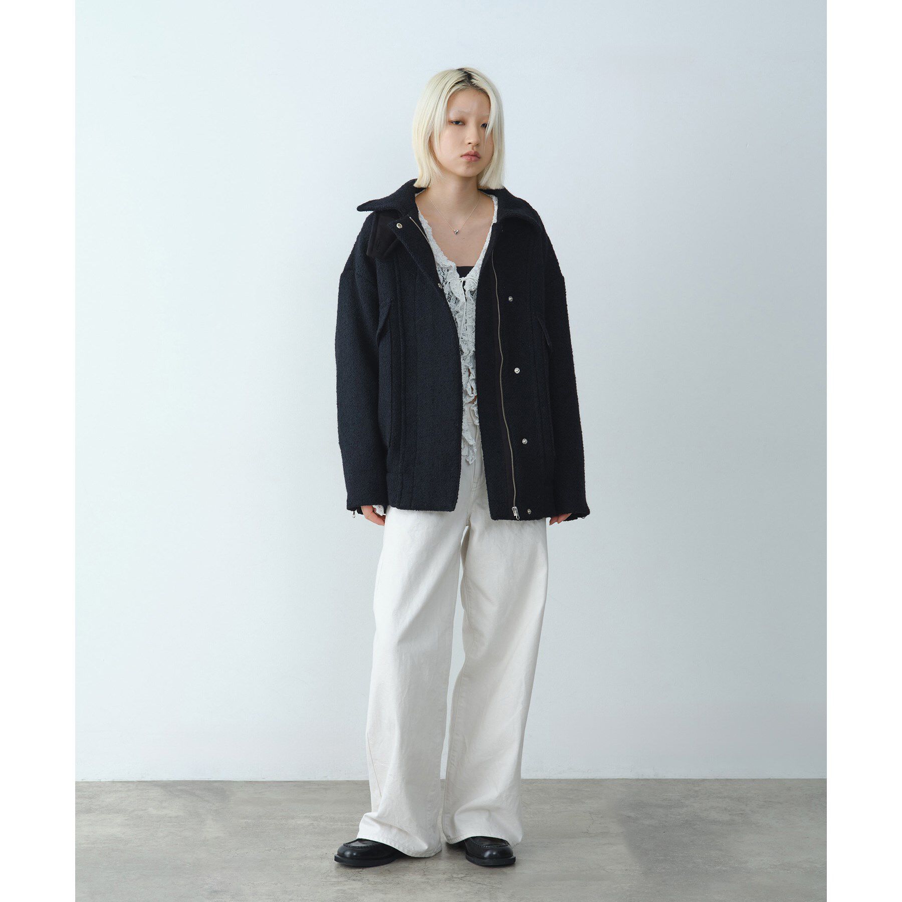 CODE A「oversized tweed blouson」|ダウン|