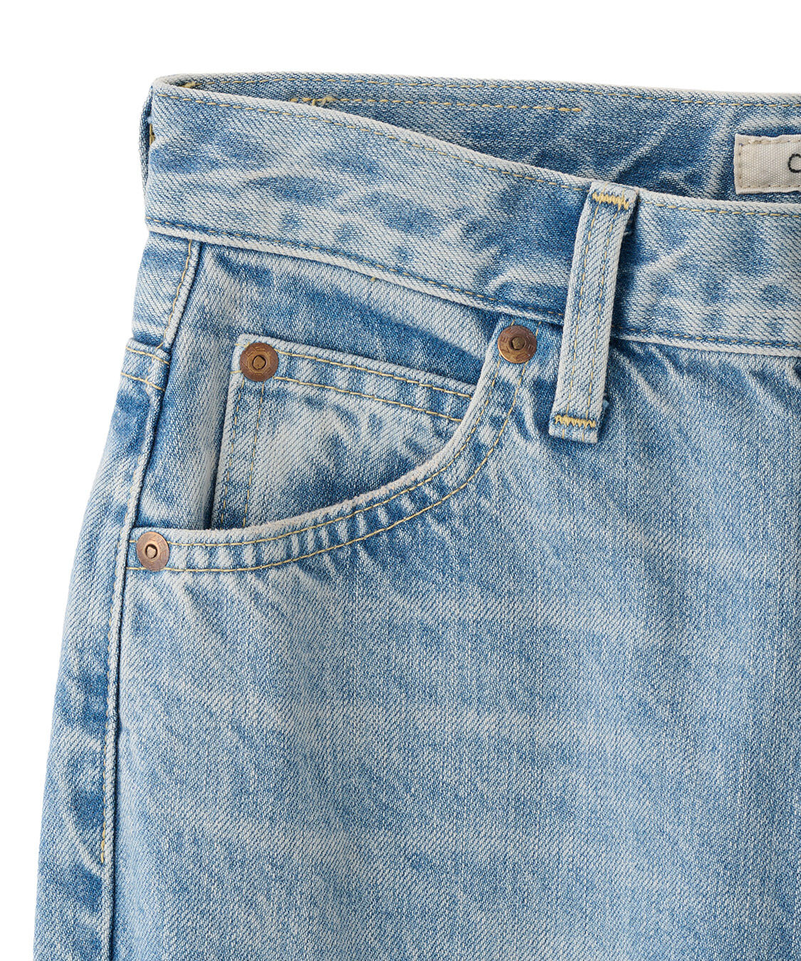 COCO DEAL「《COCO DEAL/Lee》ニースリットストレートデニムパンツ」|デニム|