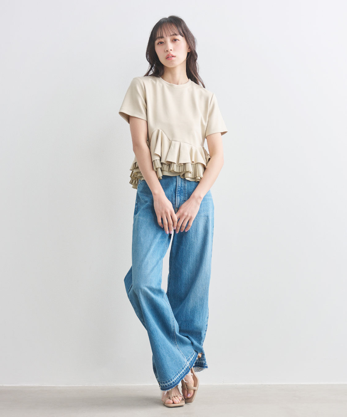 COCO DEAL「《COCO DEAL/Lee》フレアバギーデニムパンツ」|デニム|