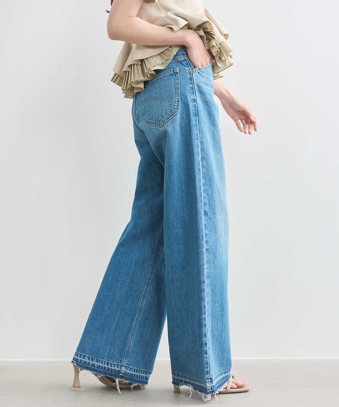 COCO DEAL「《COCO DEAL/Lee》フレアバギーデニムパンツ」|デニム|