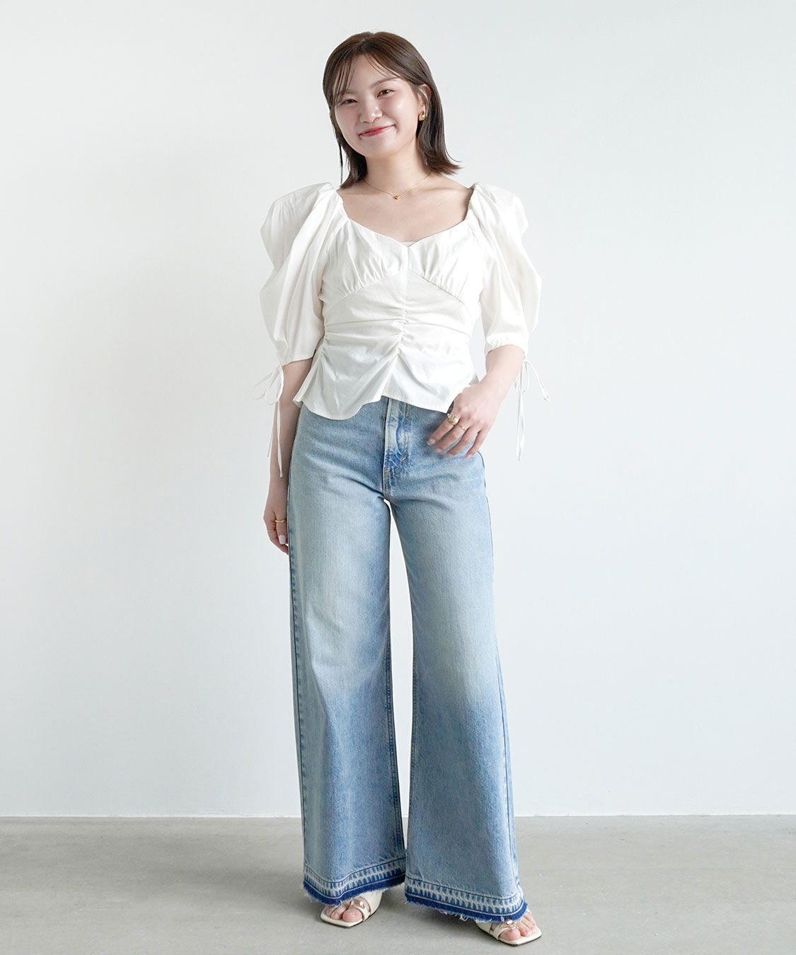 COCO DEAL「《COCO DEAL/Lee》フレアバギーデニムパンツ」|デニム|