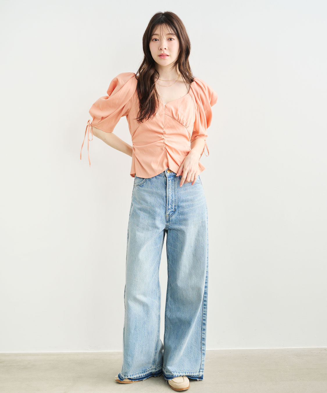 COCO DEAL「《COCO DEAL/Lee》フレアバギーデニムパンツ」|デニム|