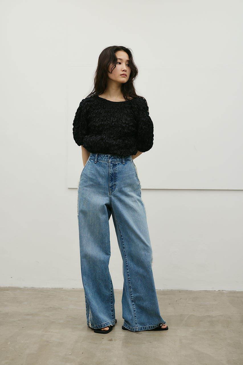 STYLEMIXER「フラッフィーショートトップ」|シャツ・ブラウス|BLK