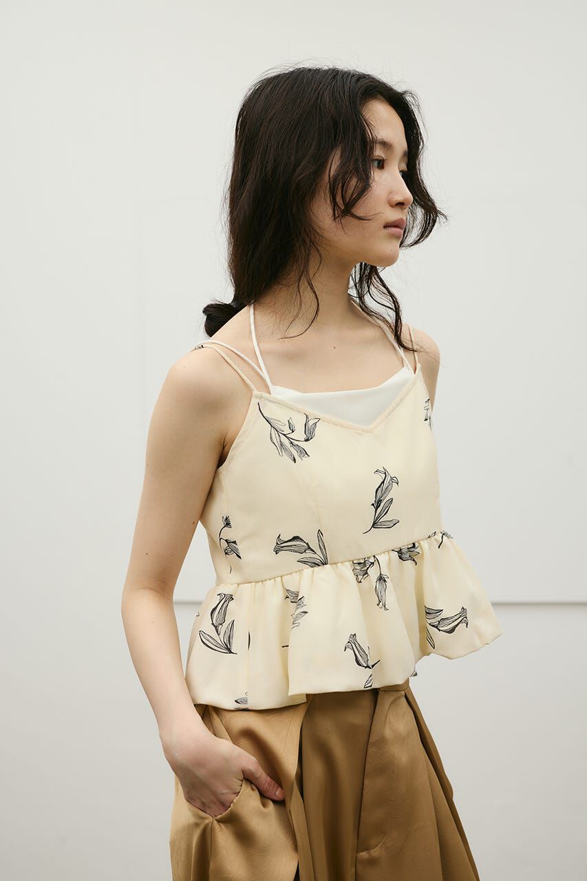 STYLEMIXER「リネンミックスバルーンキャミ」|キャミソール|