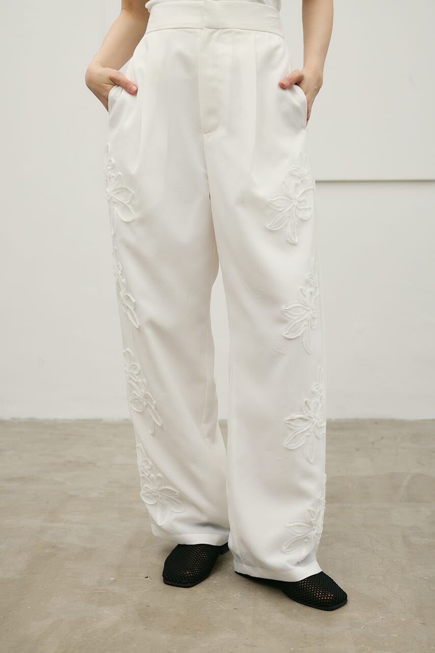 STYLEMIXER「フラワーエンブロイダリータックパンツ」|その他|