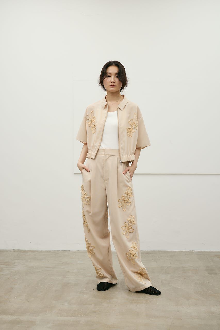 STYLEMIXER「フラワーエンブロイダリータックパンツ」|その他|