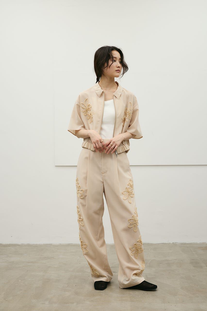 STYLEMIXER「フラワーエンブロイダリータックパンツ」|その他|