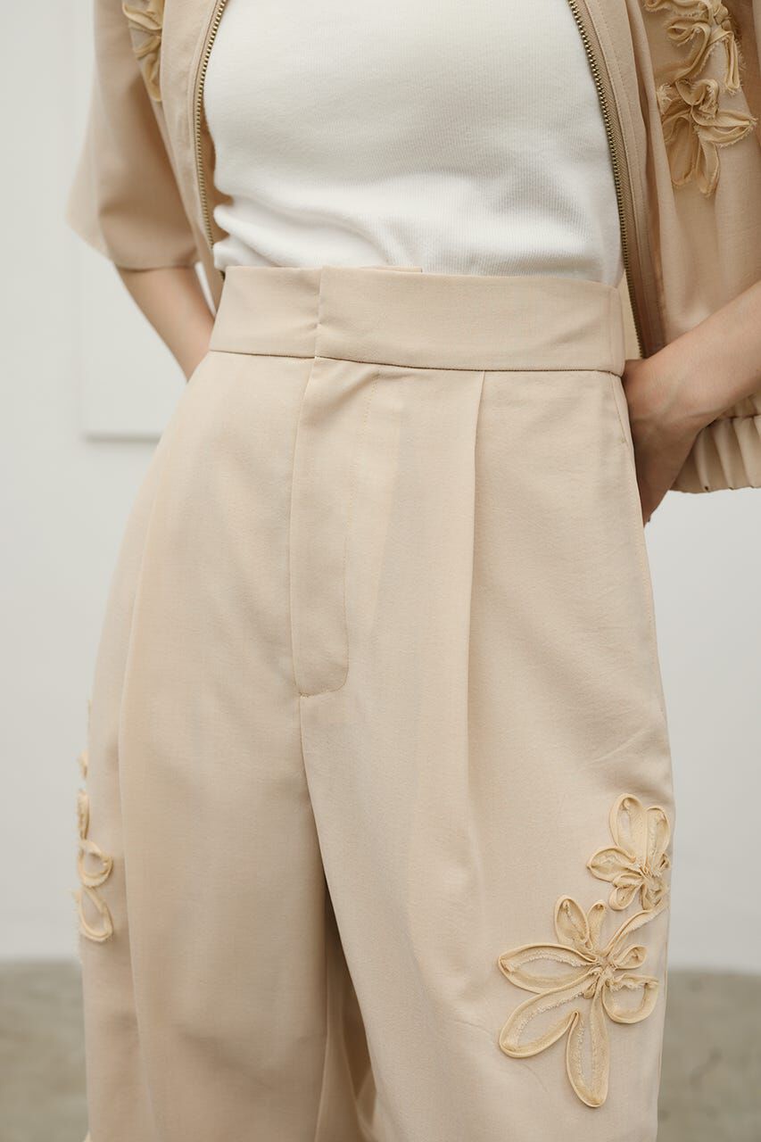 STYLEMIXER「フラワーエンブロイダリータックパンツ」|その他|