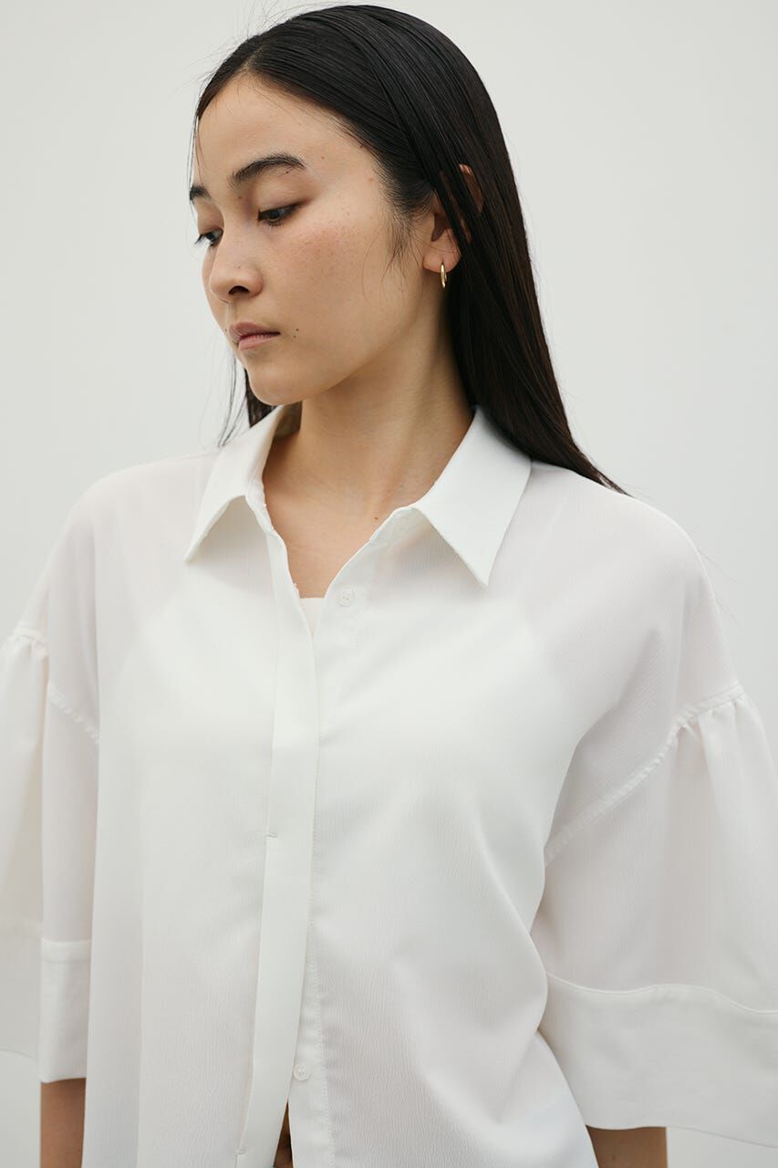 STYLEMIXER「ニュアンスギャザースリーブシャツ」|シャツ・ブラウス|