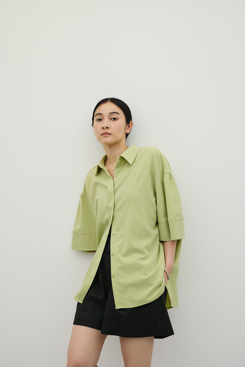 STYLEMIXER「ニュアンスギャザースリーブシャツ」|シャツ・ブラウス|GRN
